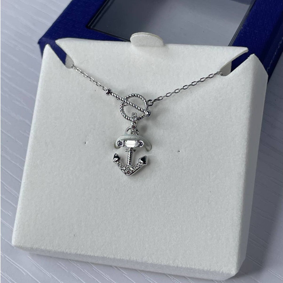 Swarovski Swarovski Travel Exclusive Anchor Rhodium Plated Necklace Size ONE SIZE - 6 Thumbnail