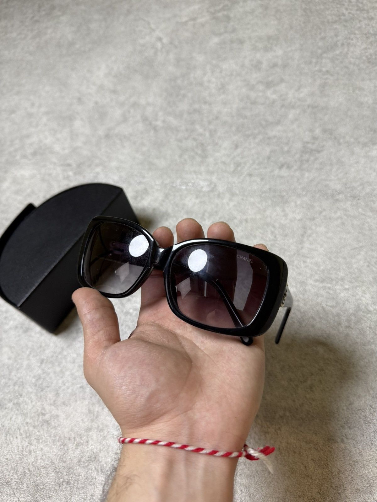 Chanel Vintage Black Sunglasses Glasses Chanel Big Skull Pinterest Size ONE SIZE - 7 Thumbnail