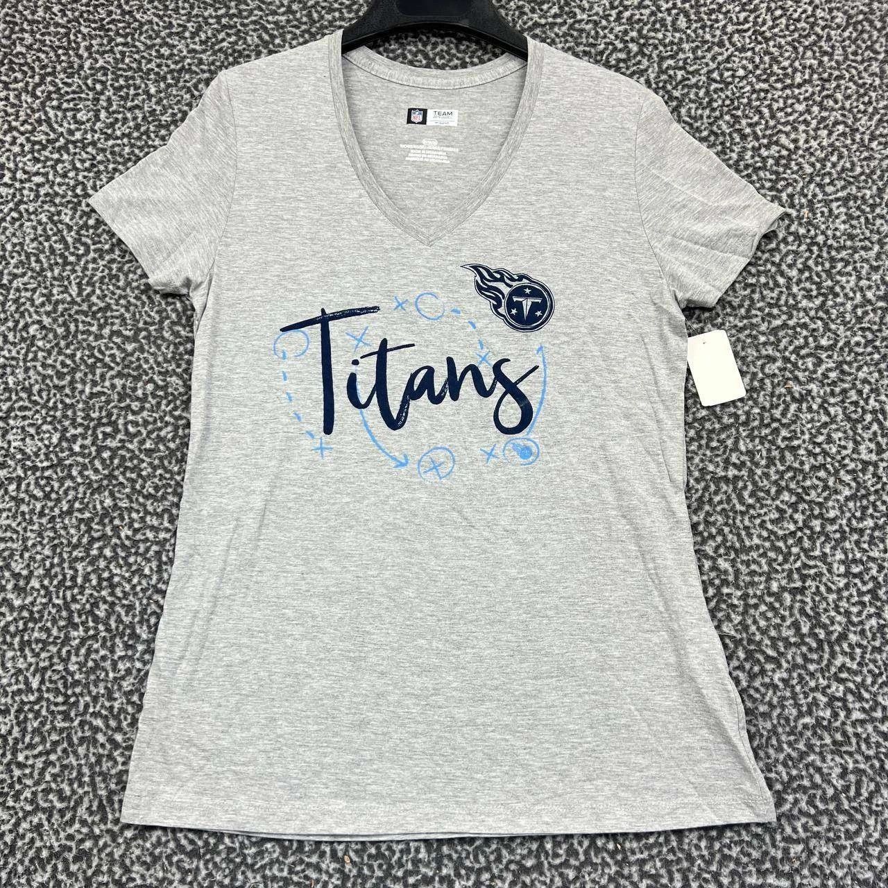 Other Tennessee Titans Shirt Women Gray Short Sleeve V-Neck New M Size M / US 6-8 / IT 42-44 - 1 Thumbnail