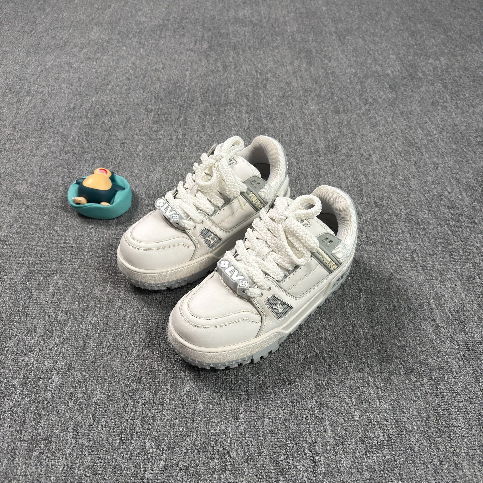 Louis Vuitton Louis Vuitton Gray White LV Trainer Maxi US 6.5 Size US 6.5 / EU 39-40 - 1 Thumbnail