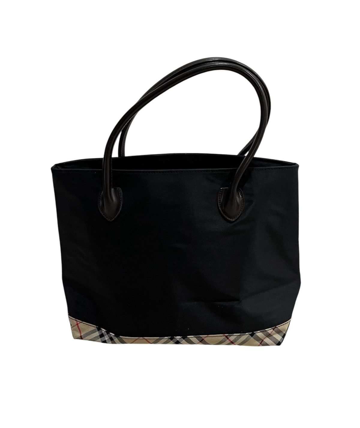 Burberry Burberry Leather Handle Nylon Tote Bag Size ONE SIZE - 1 Thumbnail