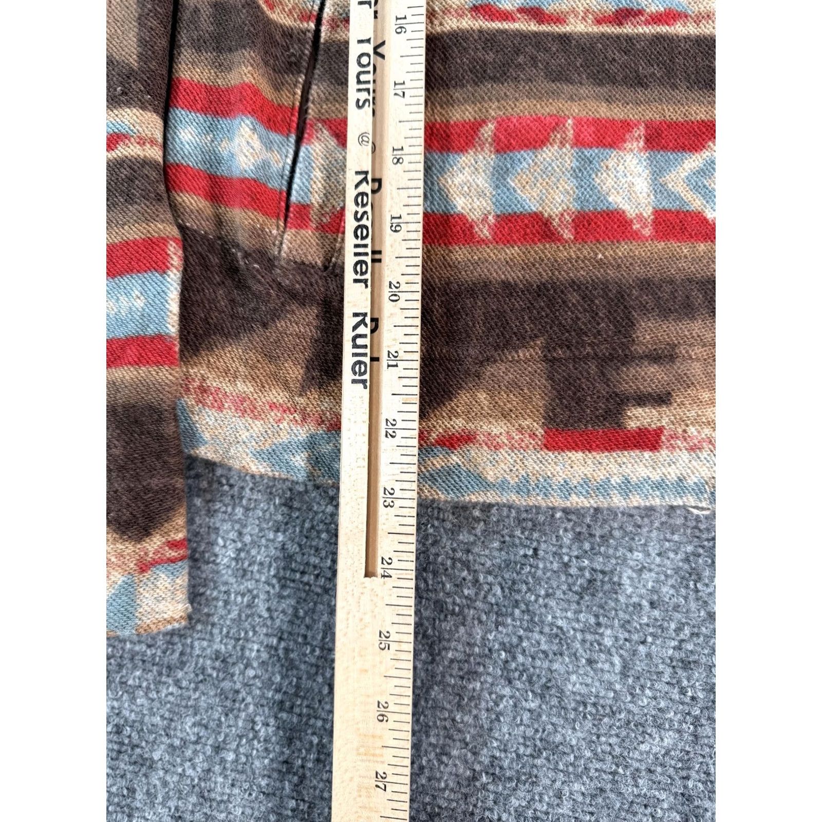Ralph Lauren VINTAGE Lauren Ralph Lauren Jacket Womens Small Brown Aztec Sherpa Collar Zip Jacket Size 28" / US 6 / IT 42 - 7 Thumbnail