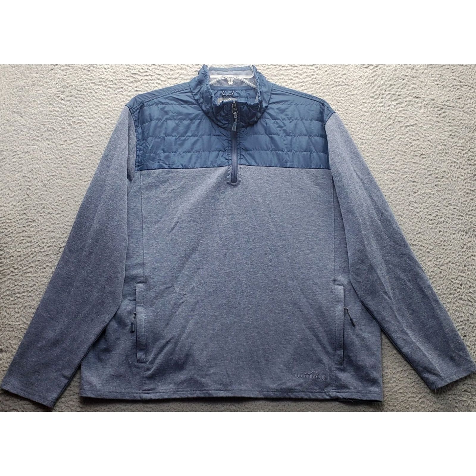 Eddie Bauer Eddie Bauer Sweatshirt Men 2XL Blue Long Sleeve Zip Pocket Mock Neck Quarter Zip Shirt Mens 2XL Blue Pockets 1/4 Zip Regular Fit Size US XXL / EU 58 / 5 - 2 Thumbnail