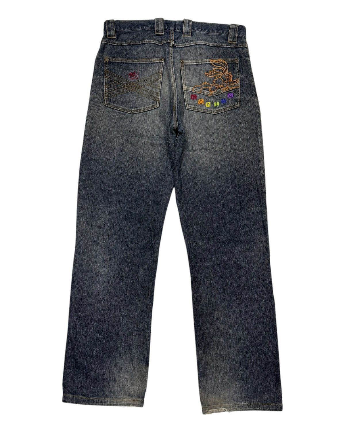 Nonnative 🔥A.NONITA VETEMENT POUR HOMMES DISTRESS BAGGY JEANS Size US 34 / EU 50 - 7 Thumbnail