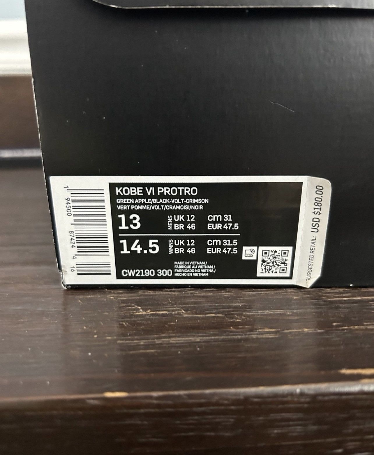 Nike Kobe 6 Protro “Grinch” - sz 13 Size US 13 / EU 46 - 8 Thumbnail