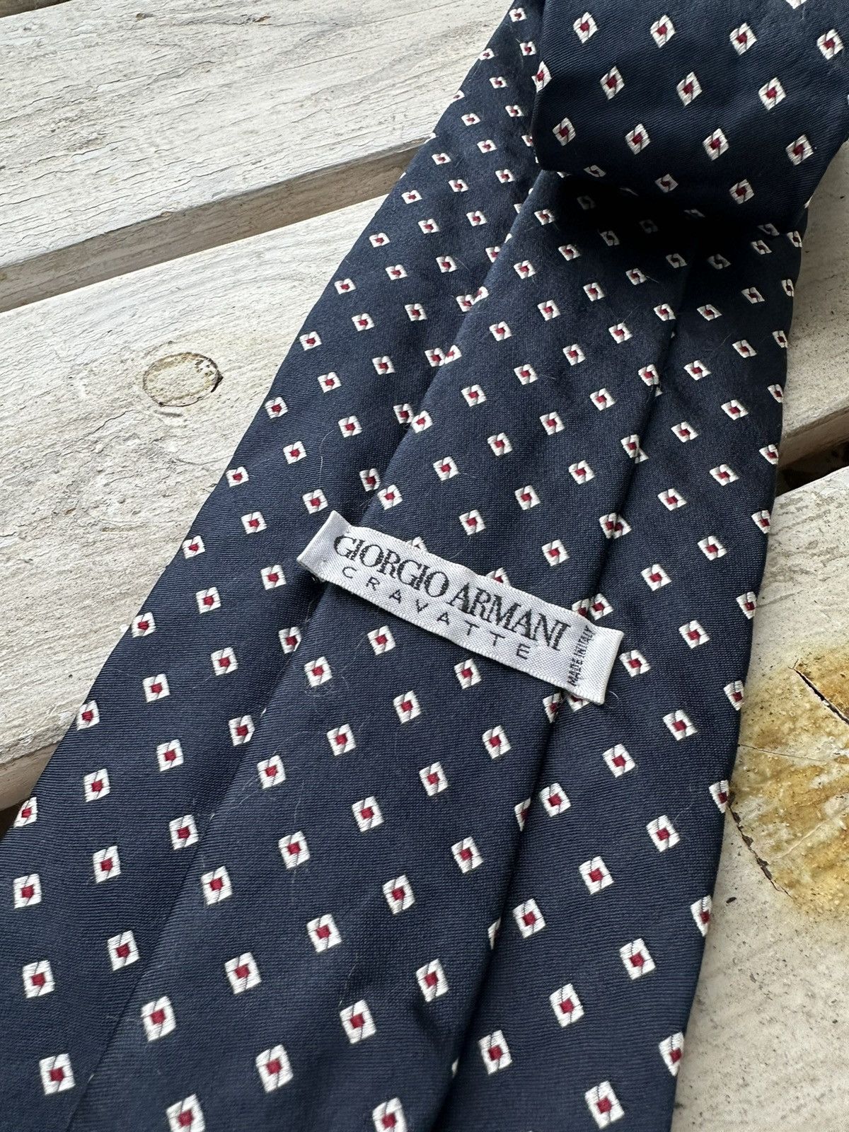 Armani × Giorgio Armani × Vintage 🚨 VINTAGE GIORGIO ARMANI FLANNEL 90s TIE luxury old money Size ONE SIZE - 3 Thumbnail