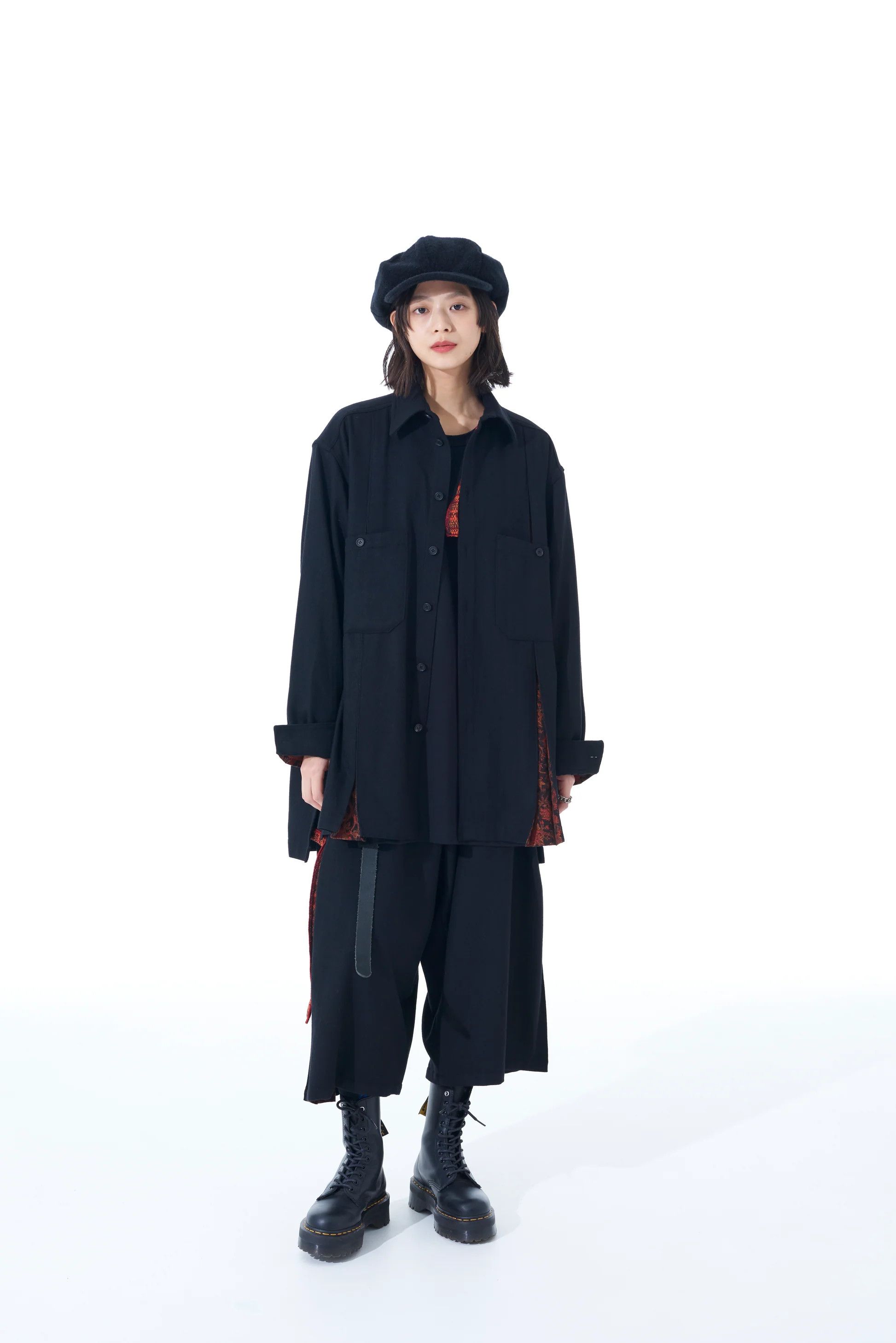 トップス S'YTE 100/2 Broad Regular Collar Shirt Yohji Yamamoto S'YTE 100/2 Broad Regular Collar Long Shirt