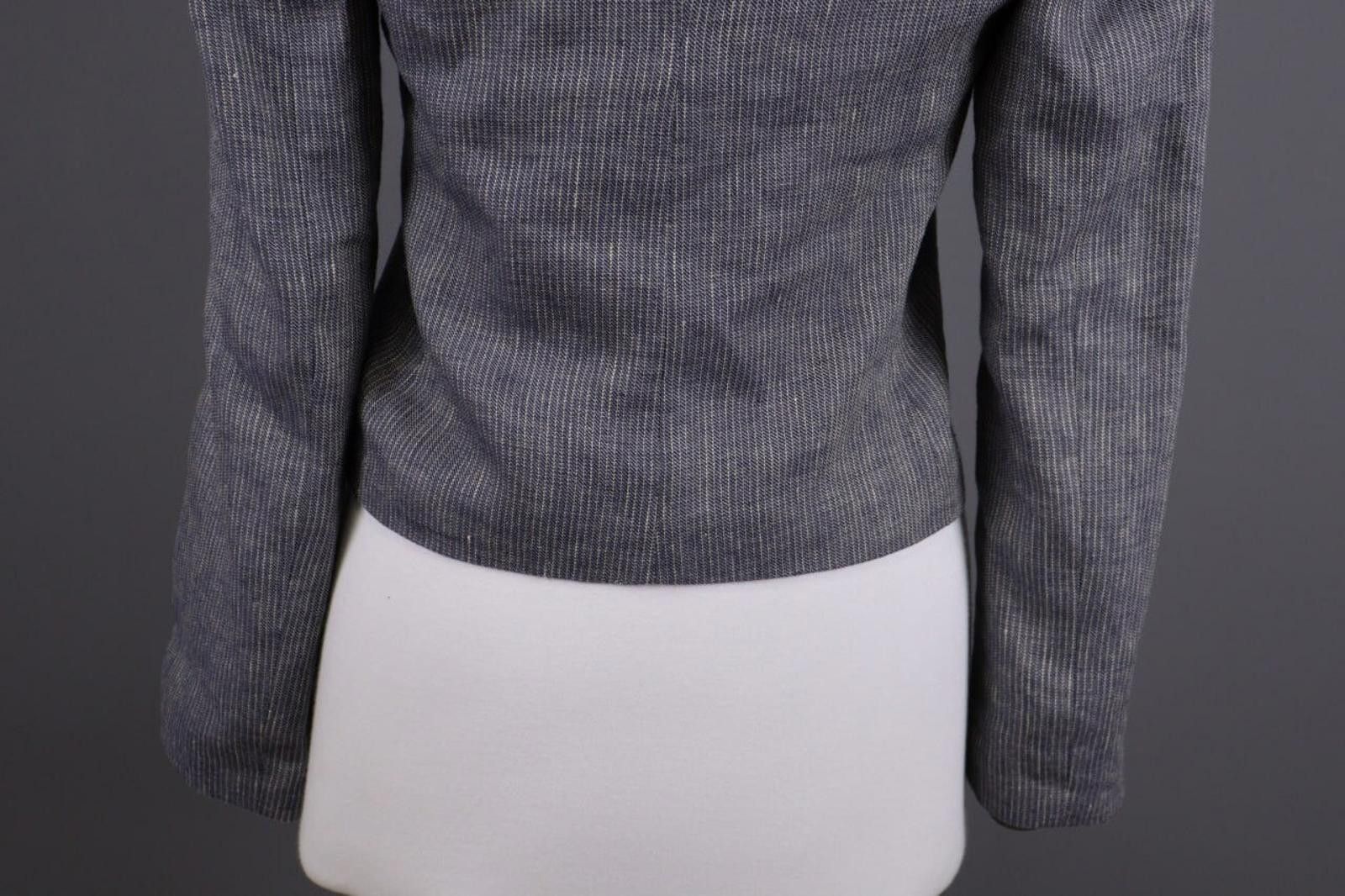 Designer Toast Gray Luxury Double Breast Blazer Jacket Size 10/S Size S / US 4 / IT 40 - 10 Thumbnail