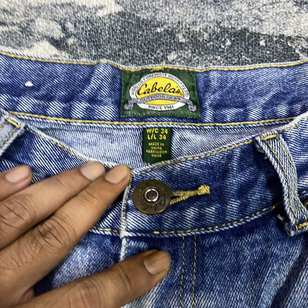 Cabelas × Jean × Vintage Vintage Cabelas Faded Light Washed Denim Jeans Size US 33 - 6 Thumbnail