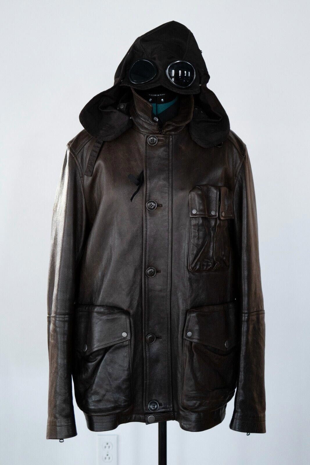 C.P. Company C.P. Company Leather Miglia Goggle Jacket Sz. L Grailed