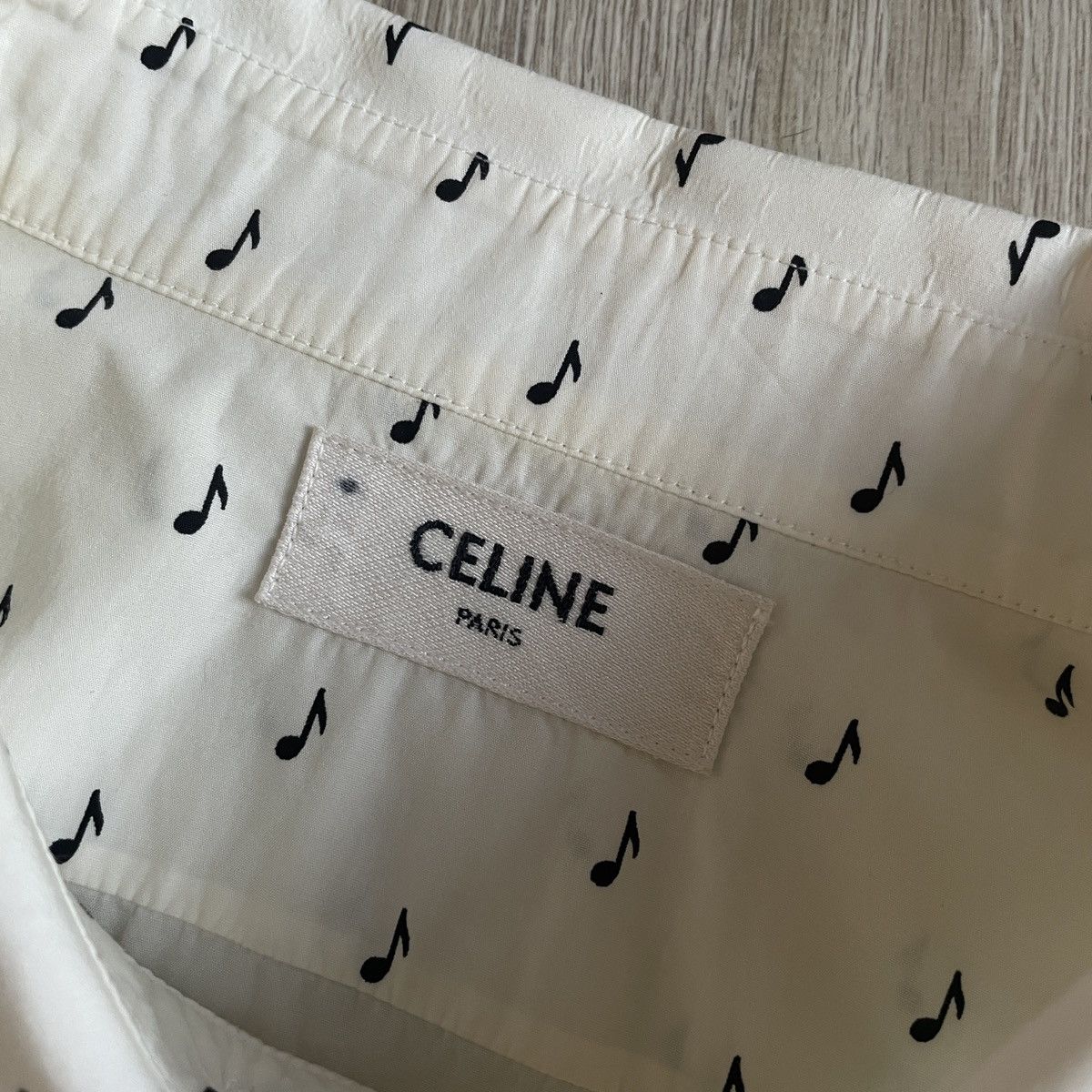 Celine × Hedi Slimane Celine SS19 music note shirt Size US M / EU 48-50 / 2 - 3 Thumbnail