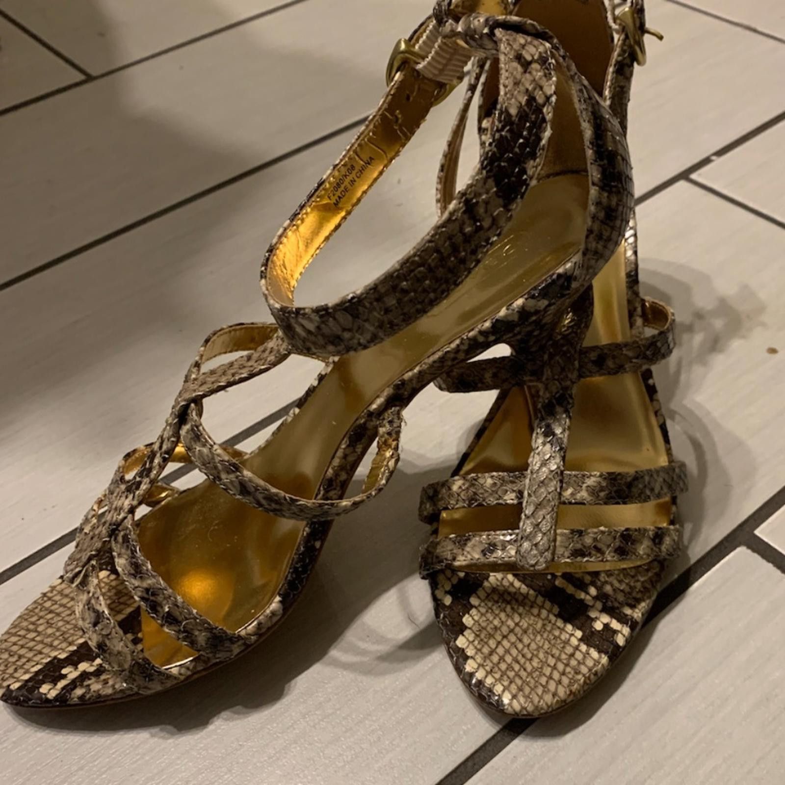 Coach COACH Snakeskin Strappy Sandals New Size US 7 / IT 37 - 2 Thumbnail