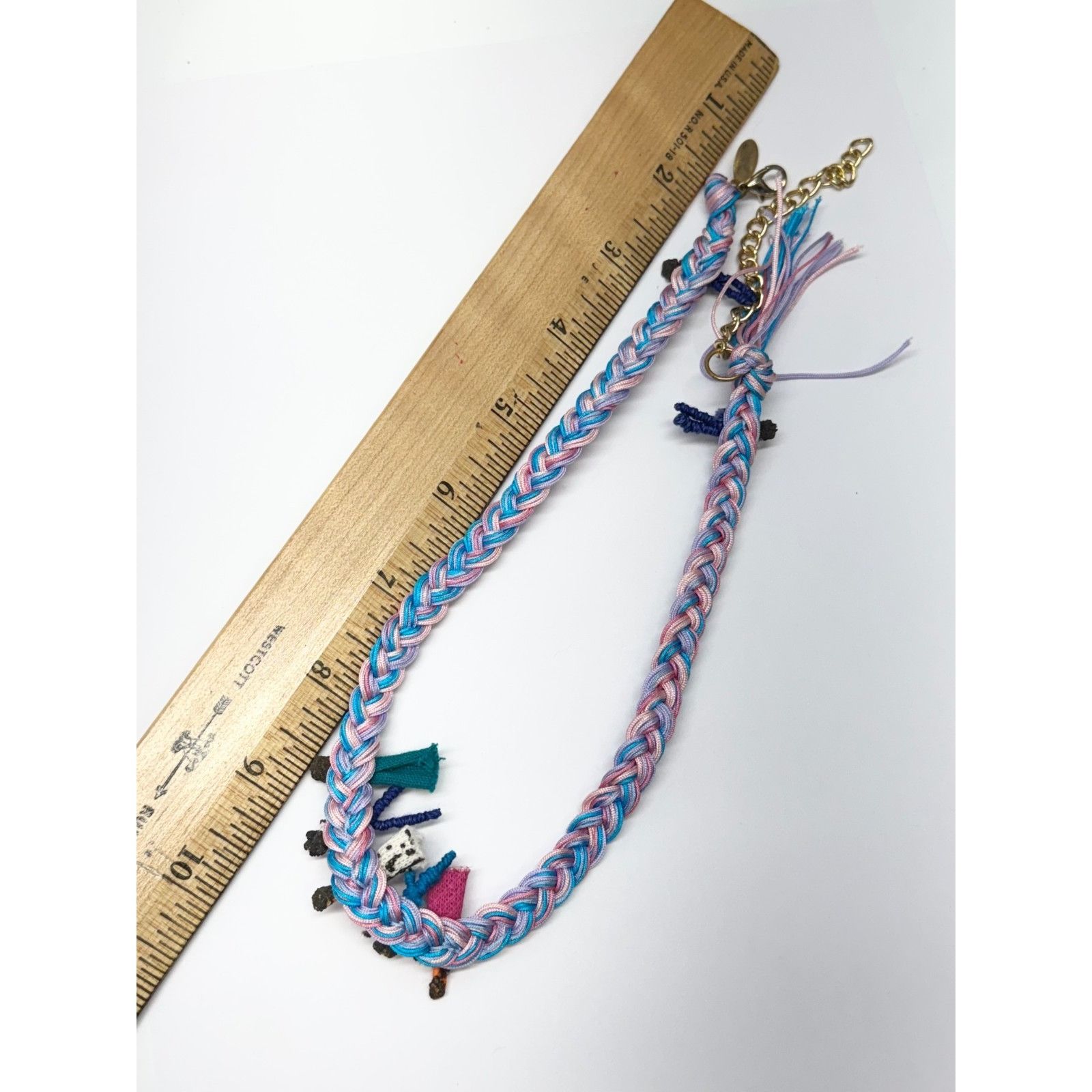 Vintage Vintage woven worry doll necklace pastel braid Size ONE SIZE - 5 Thumbnail