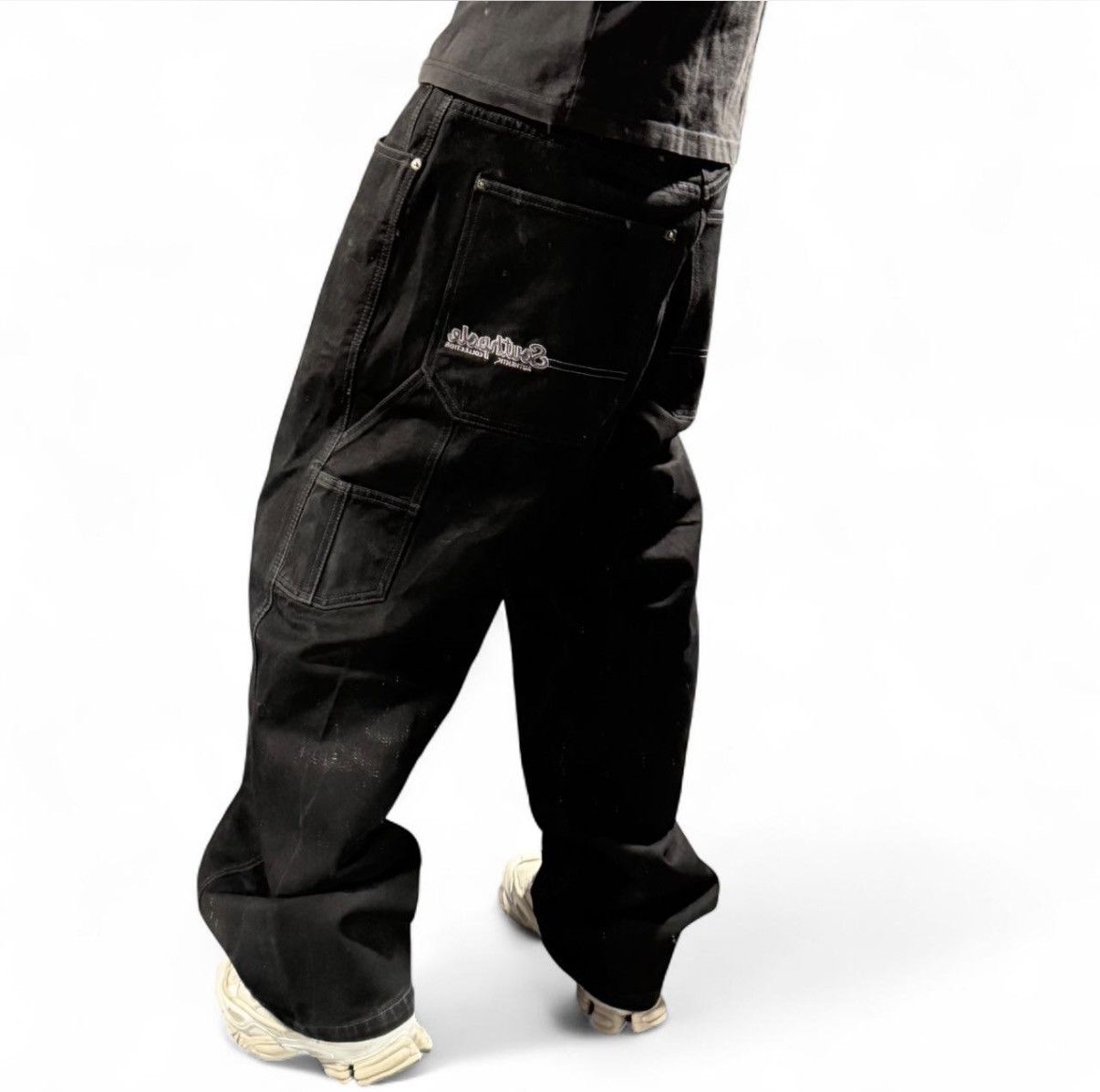 Southpole Baggy Black Carpenter pants