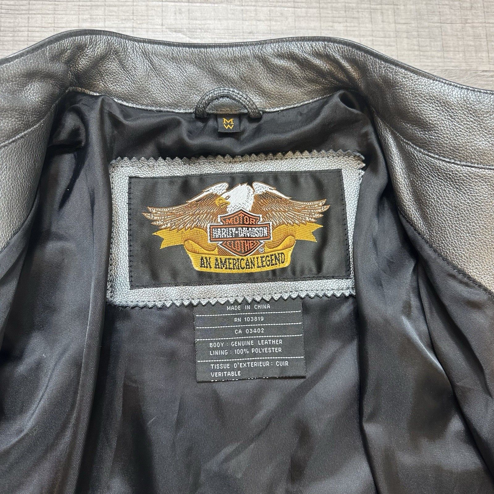 Harley Davidson Harley Davidson Genuine Leather Motorcycle Jacket Silver Size M / US 6-8 / IT 42-44 - 8 Thumbnail