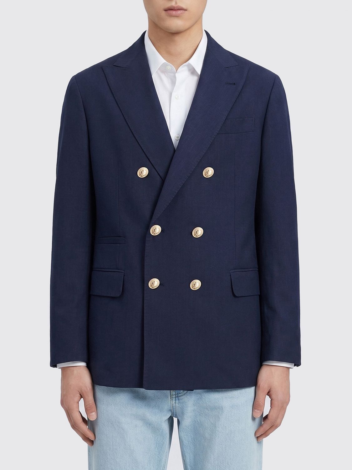 Brunello Cucinelli Brunello Cucinelli Jacket Men Navy Size US M / EU 48-50 / 2 - 1 Thumbnail