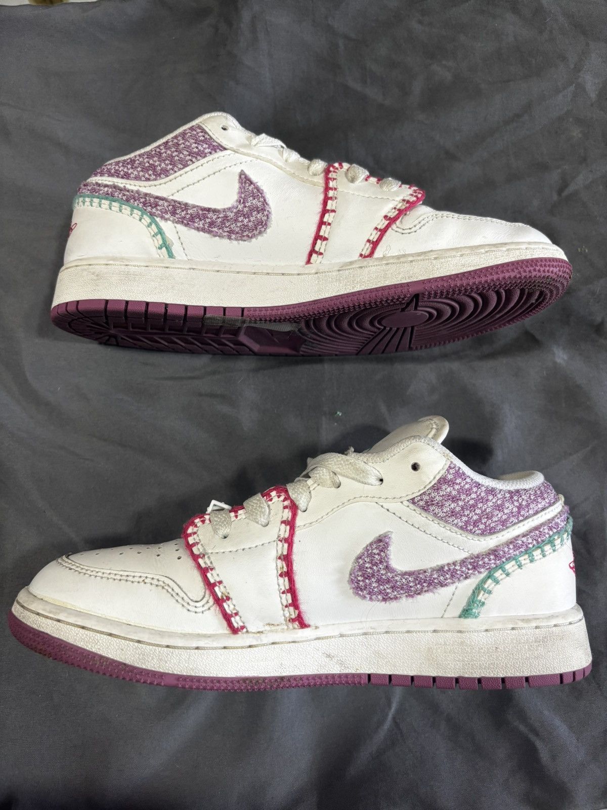 Nike Air Jordan 1 Low SE “Knit” Size US 4.5 / IT 34.5 - 4 Thumbnail