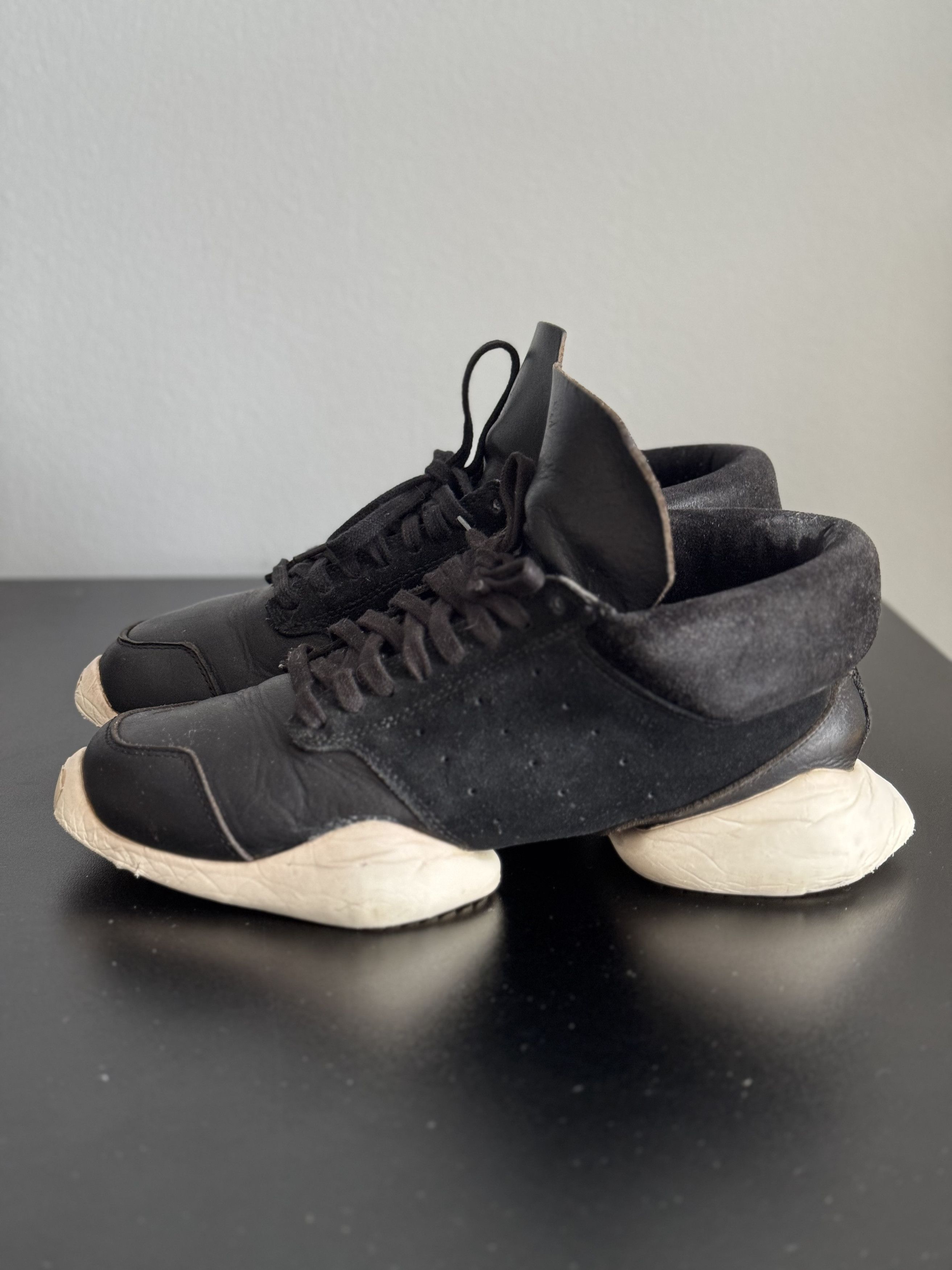 Adidas × Rick Owens Adidas x Rick Owens Runner Black s74570 Geobasket Ramone Size US 7.5 / EU 40-41 - 1 Thumbnail