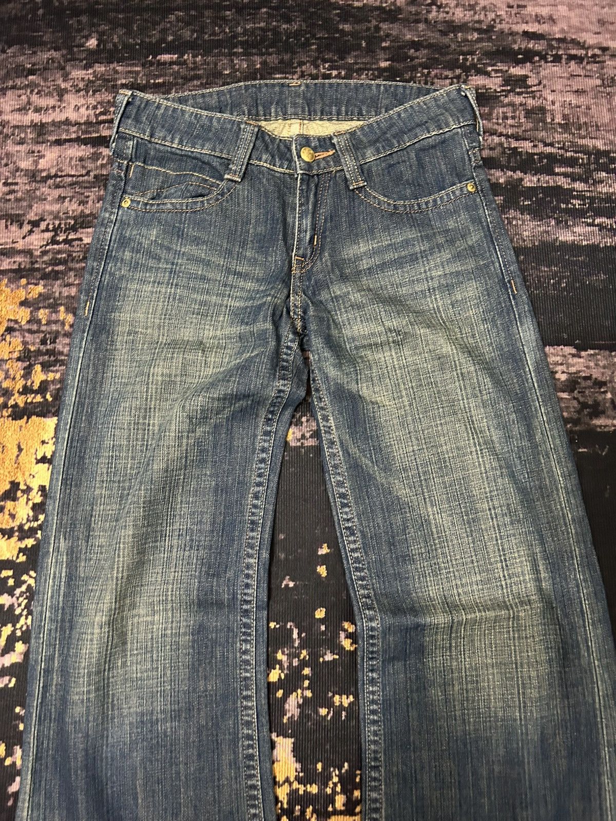 If Six Was Nine Japanese Brand Sweat Hip Washed Flare Jeans Size US 28 / EU 44 - 5 Thumbnail