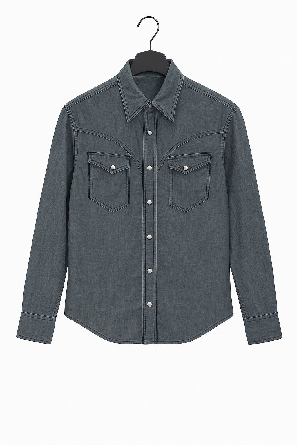 5351 POUR LES HOMMES Vintage 5351 Pour Les Hommes Western Denim Shirt Japan Size US XS / EU 42 / 0 - 1 Thumbnail
