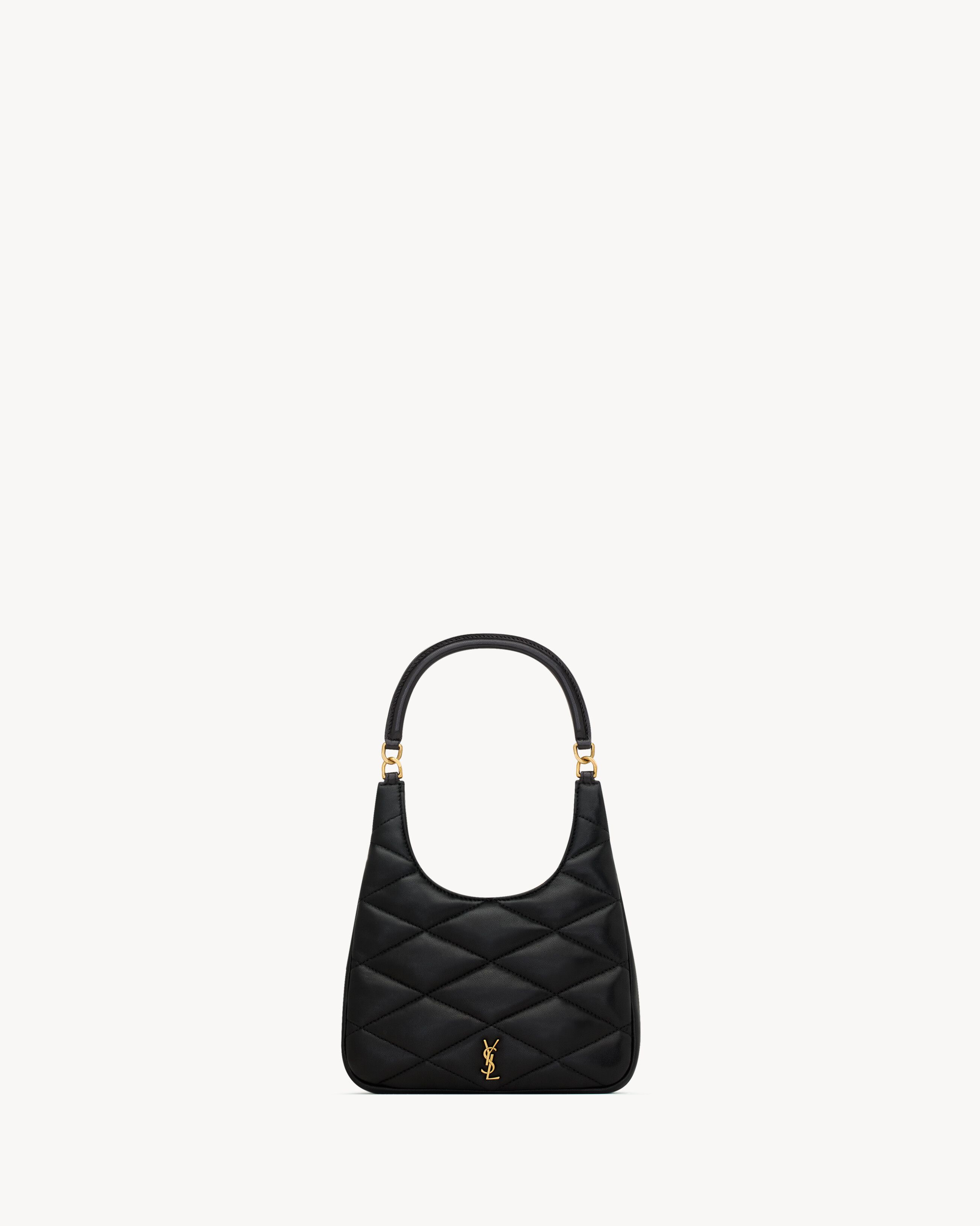 Saint Laurent Paris o1s1wg111125 Sade Hobo in Lambskin Bag in Black Size ONE SIZE - 3 Thumbnail