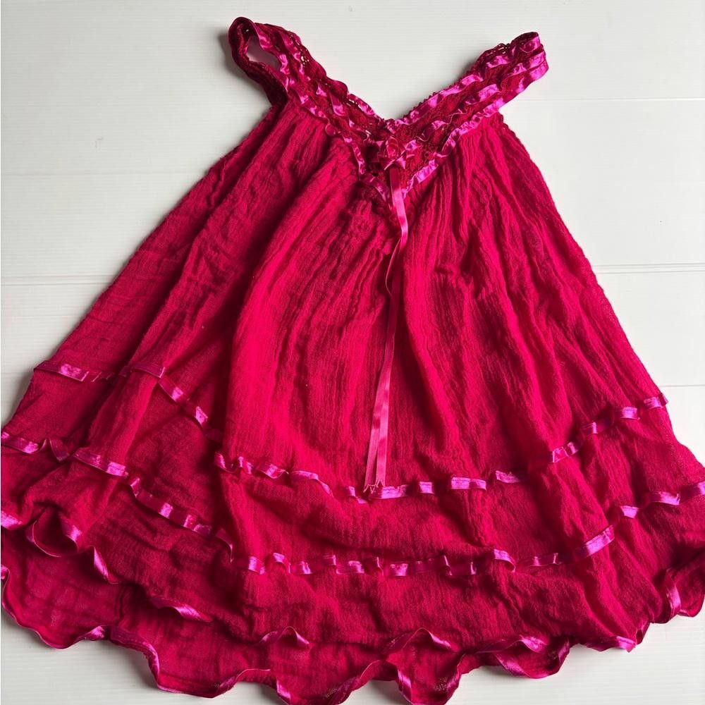 Designer Pink Coquette Ruffle Baby Doll Top Size S / US 4 / IT 40 - 1 Thumbnail