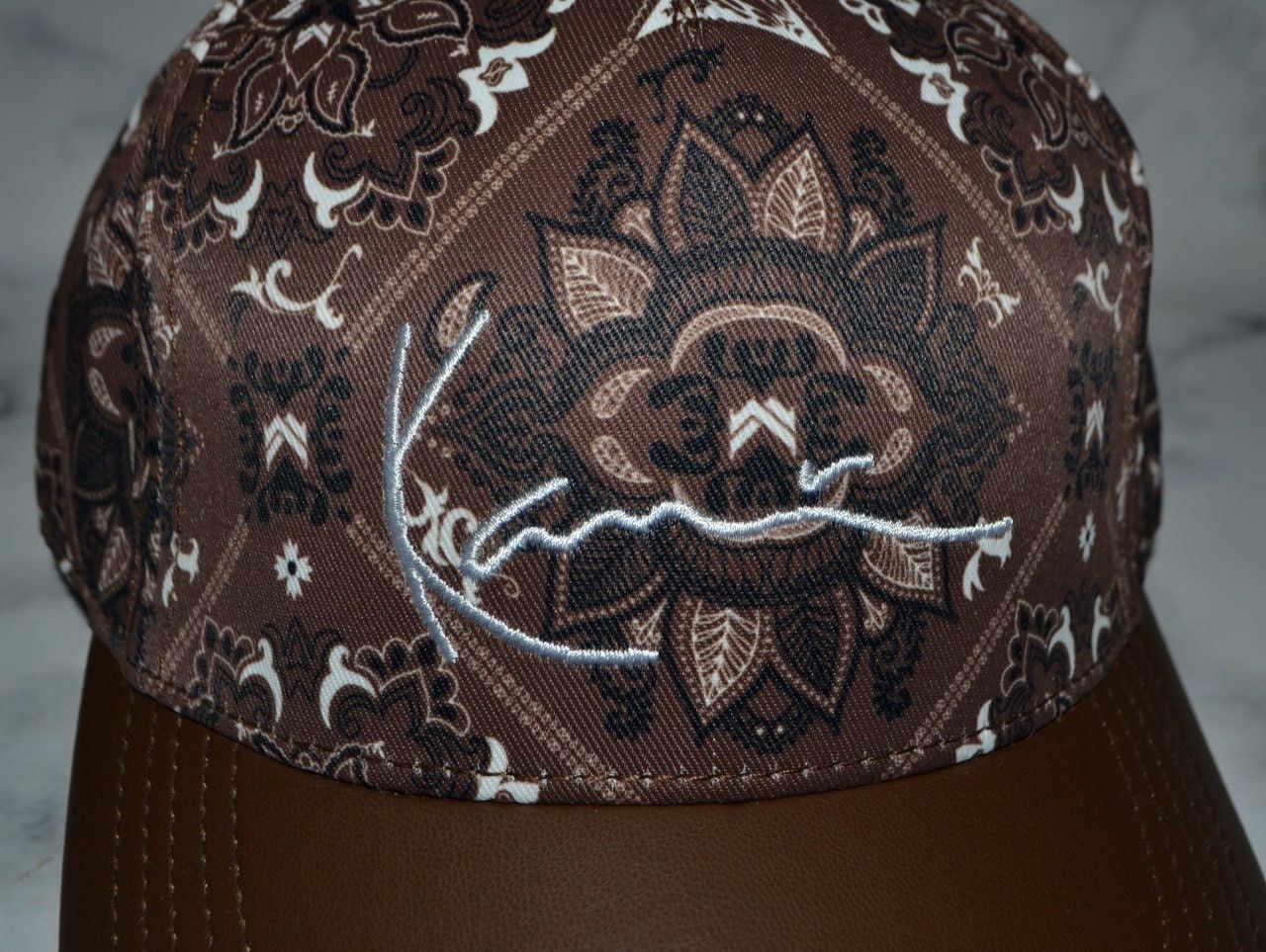 Karl Kani New Karl Kani Signature Paisley cap Brown One Size Size ONE SIZE - 3 Thumbnail