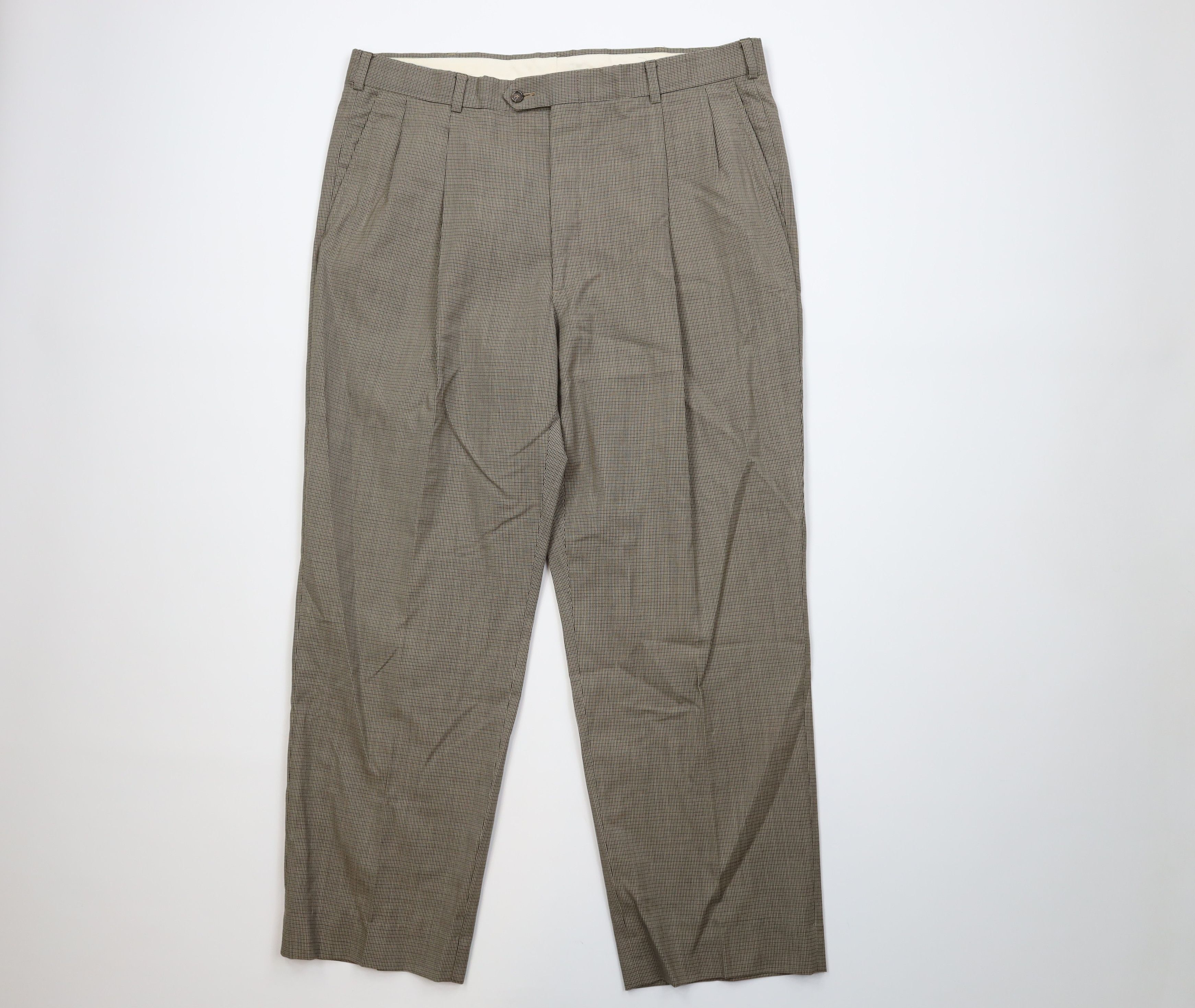 Vintage Vintage 90s Streetwear Wide Leg Chino Pants Houndstooth Size US 38 / EU 54 - 1 Thumbnail
