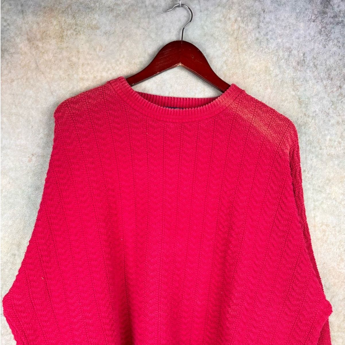 Vintage VTG 90s Trade Bay Knit Sweater XL Red Pullover Crewneck Size US XL / EU 56 / 4 - 4 Thumbnail