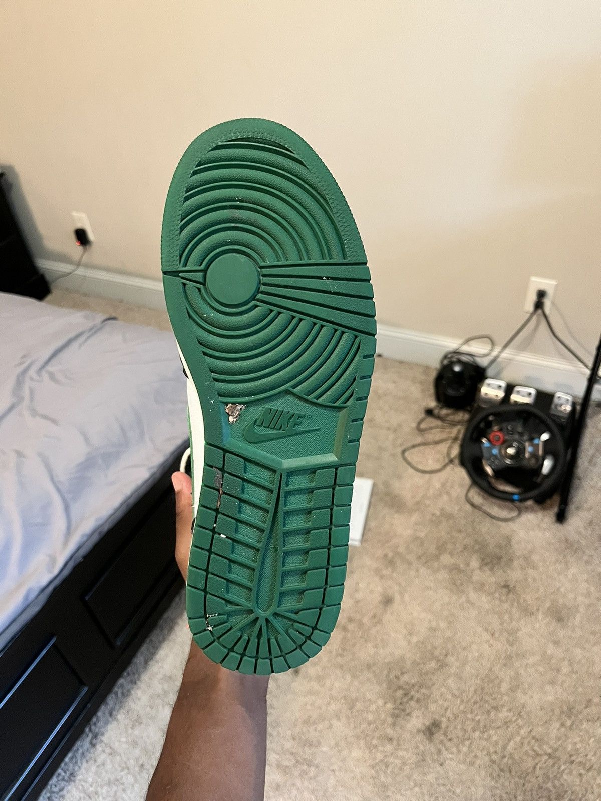 Jordan Brand Jordan 1 mid green toe Size US 10 / EU 43 - 3 Thumbnail