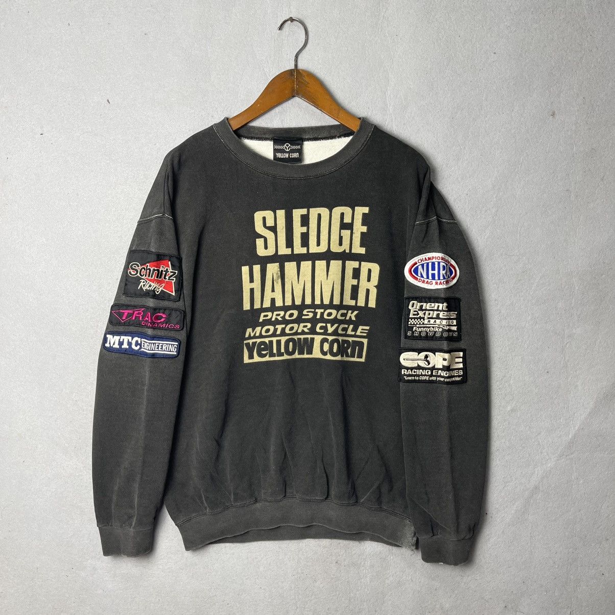 YELLOW CORN Vintage Yellow Corn Sledge Hammer Crewneck Sweatshirt Size US L / EU 52-54 / 3 - 1 Thumbnail