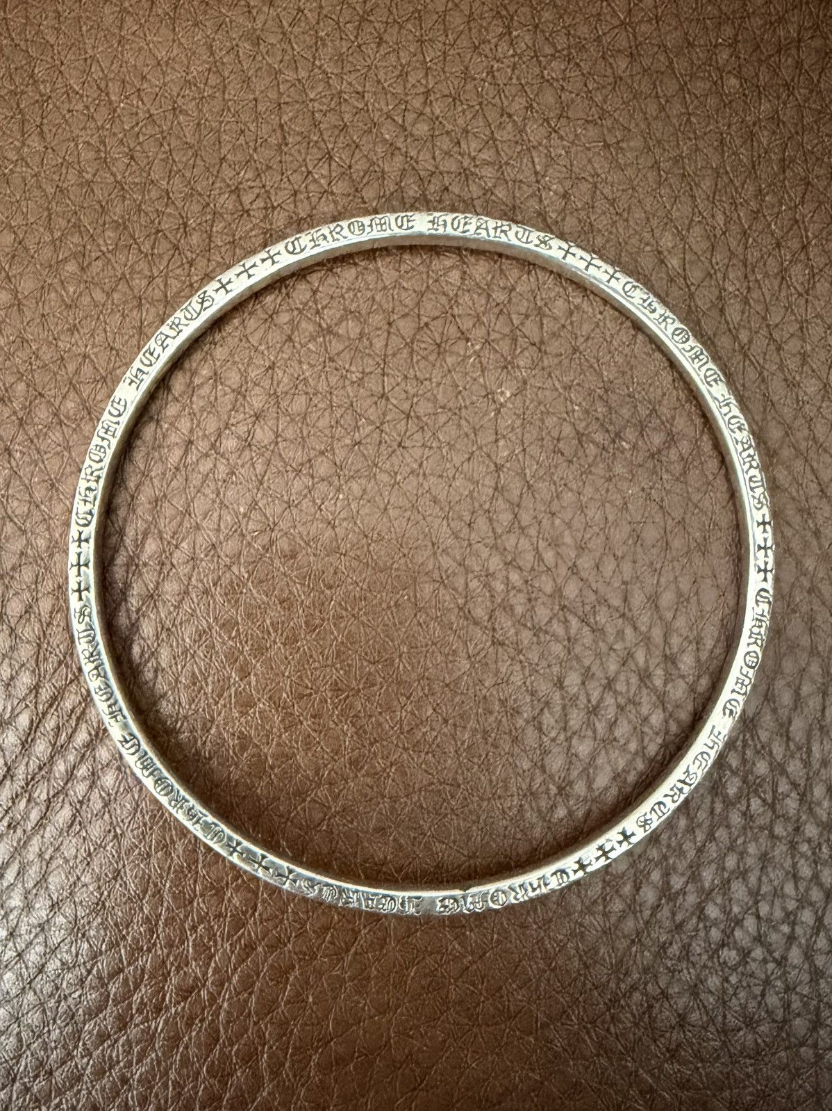 Chrome Hearts Chrome Hearts NTFL Silver Bangle Bracelet Size ONE SIZE - 1 Thumbnail