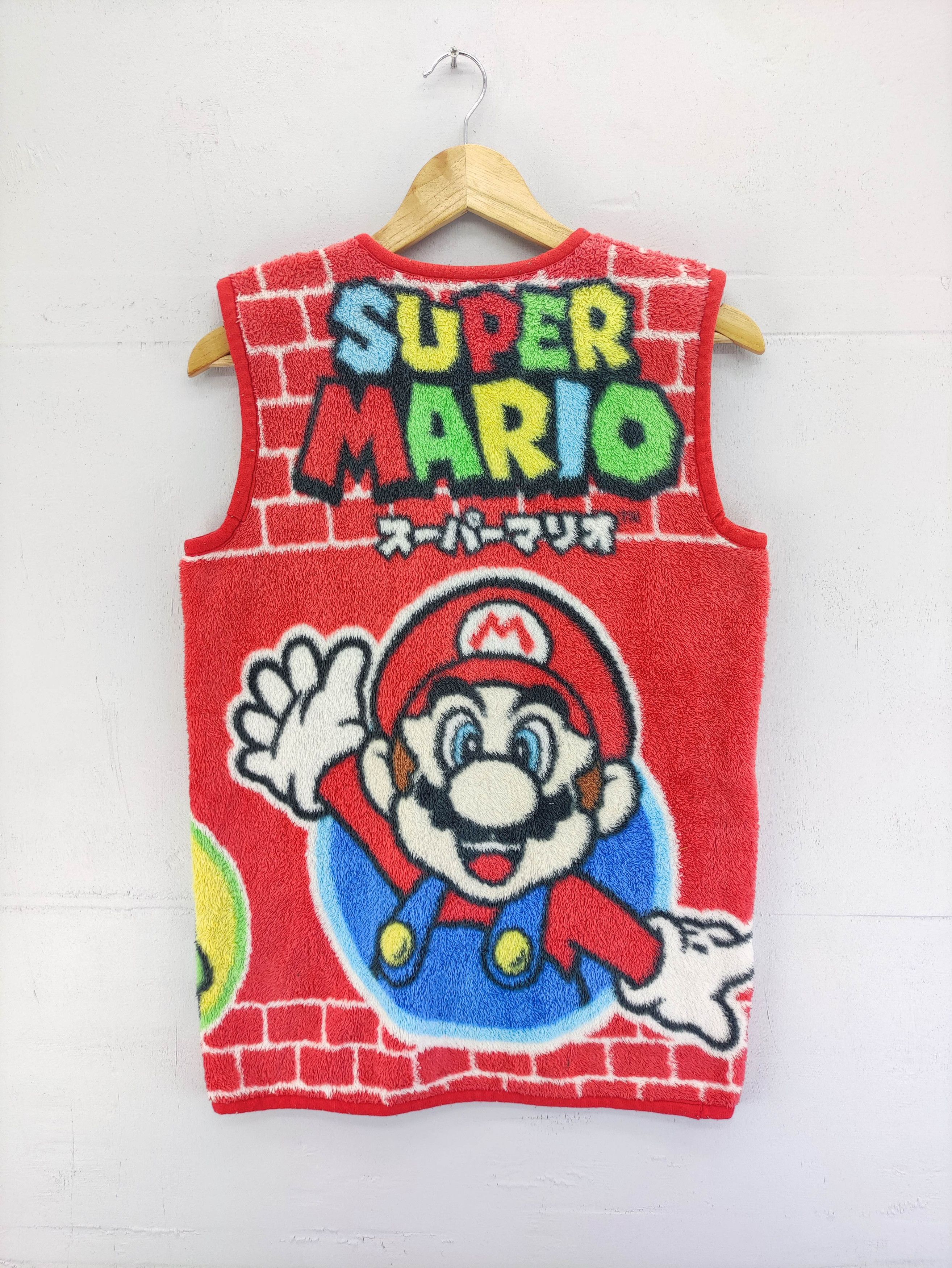 Nintendo Vintage Super Mario Fleece Vest Zipper Size US S / EU 44-46 / 1 - 5 Thumbnail