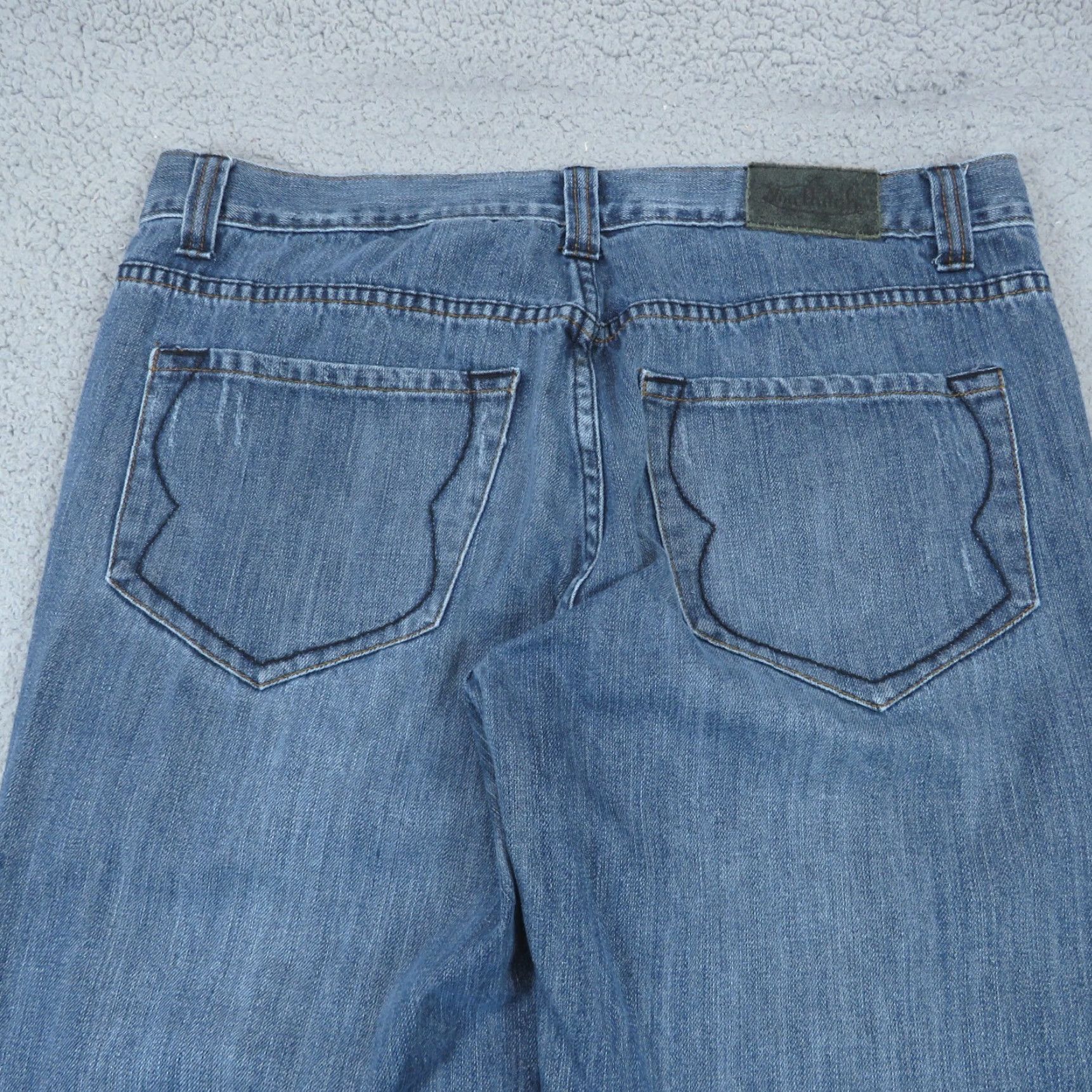 Von Dutch VINTAGE Von Dutch Jeans Mens 36x34 Wide Leg Relaxed Y2K Baggy Blue Button Fly Denim Shirt? Size US 36 / EU 52 - 4 Thumbnail