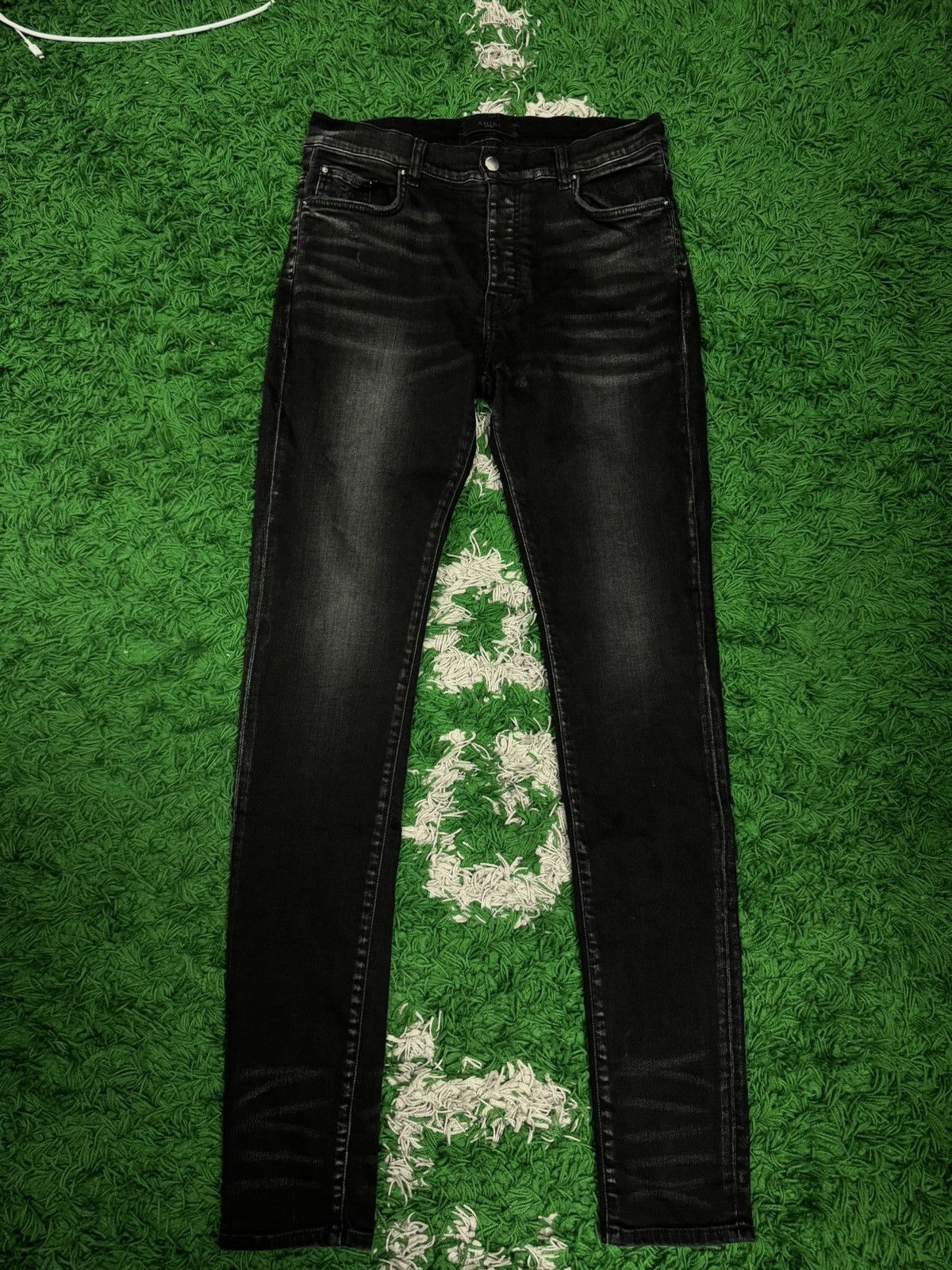 Amiri Amiri Jeans Thrasher Black 33 Size US 33 - 1 Thumbnail