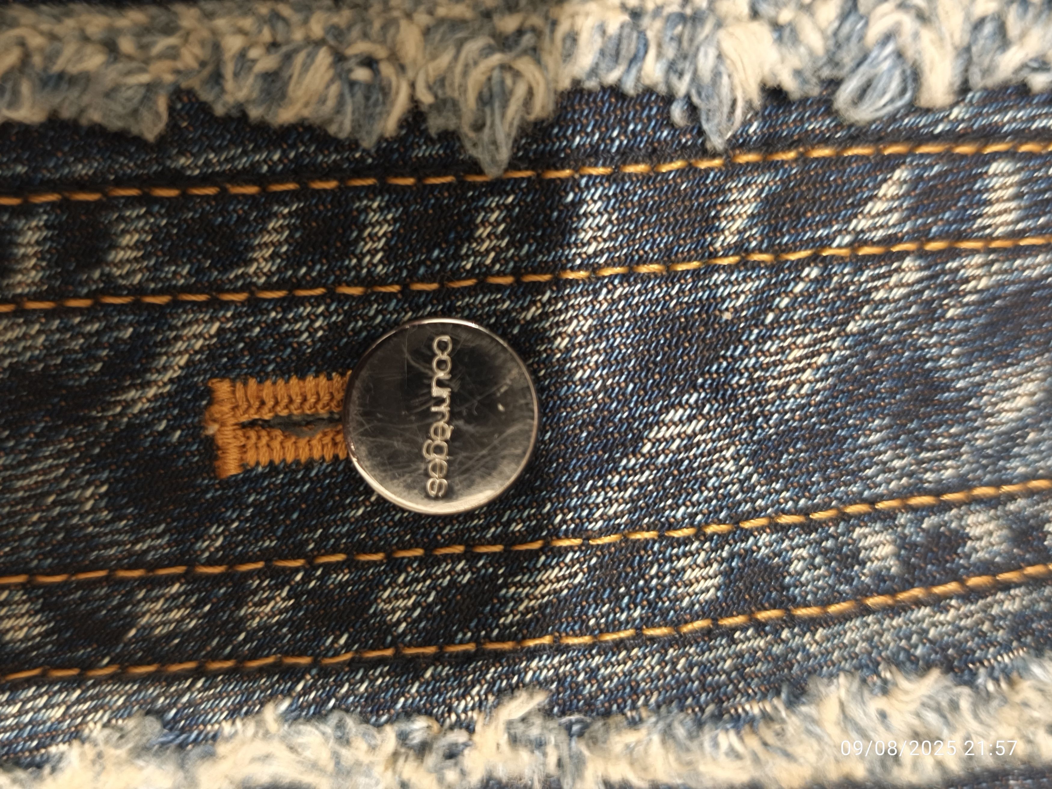 Courreges Jacket Denim Courreges Size S / US 4 / IT 40 - 3 Thumbnail