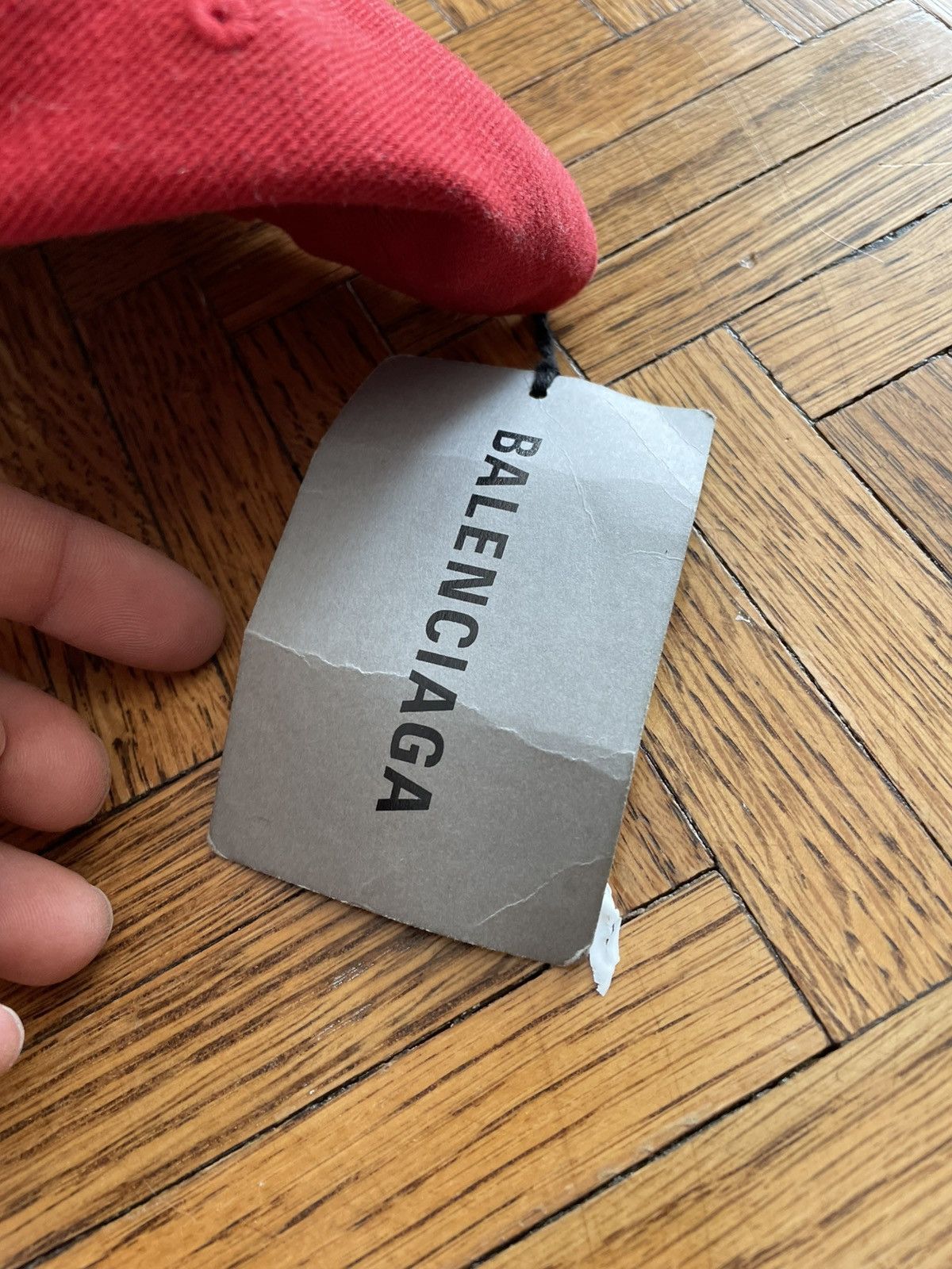 Balenciaga Balenciaga Red/Red Distressed Cap Size ONE SIZE - 5 Thumbnail