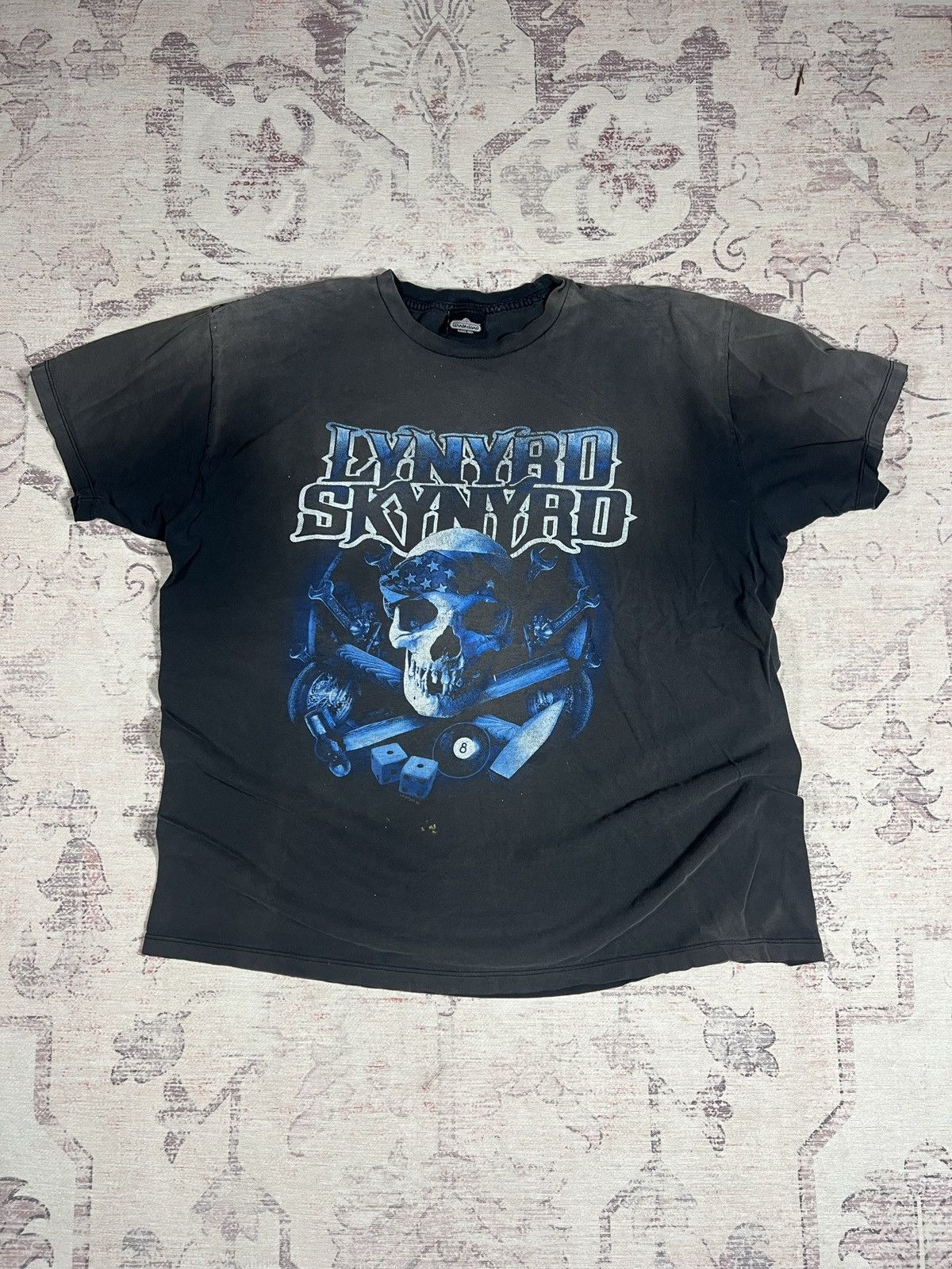 Band Tees Vintage Y2K Faded Lynyrd Skynyrd Winterland Skull Band Tee Size US XL / EU 56 / 4 - 1 Thumbnail