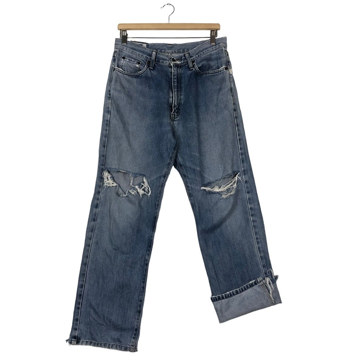 Japanese Brand × Vintage 🔥VINTAGE BIKER DENIM JEANS EDWIN JAPAN ISSEY MIYAKE Size US 32 / EU 48 - 13 Thumbnail