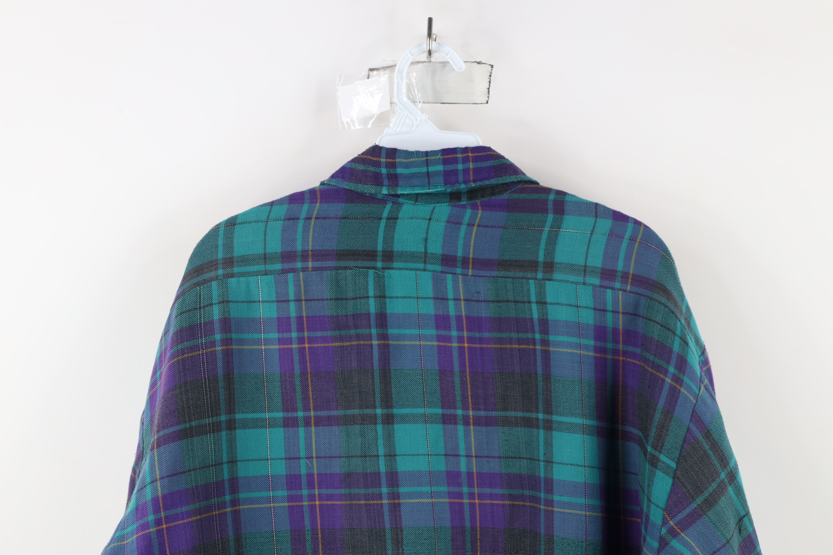 Vintage Vintage 90s Streetwear Quilted Flannel Button Shirt Jacket Size US L / EU 52-54 / 3 - 15 Thumbnail