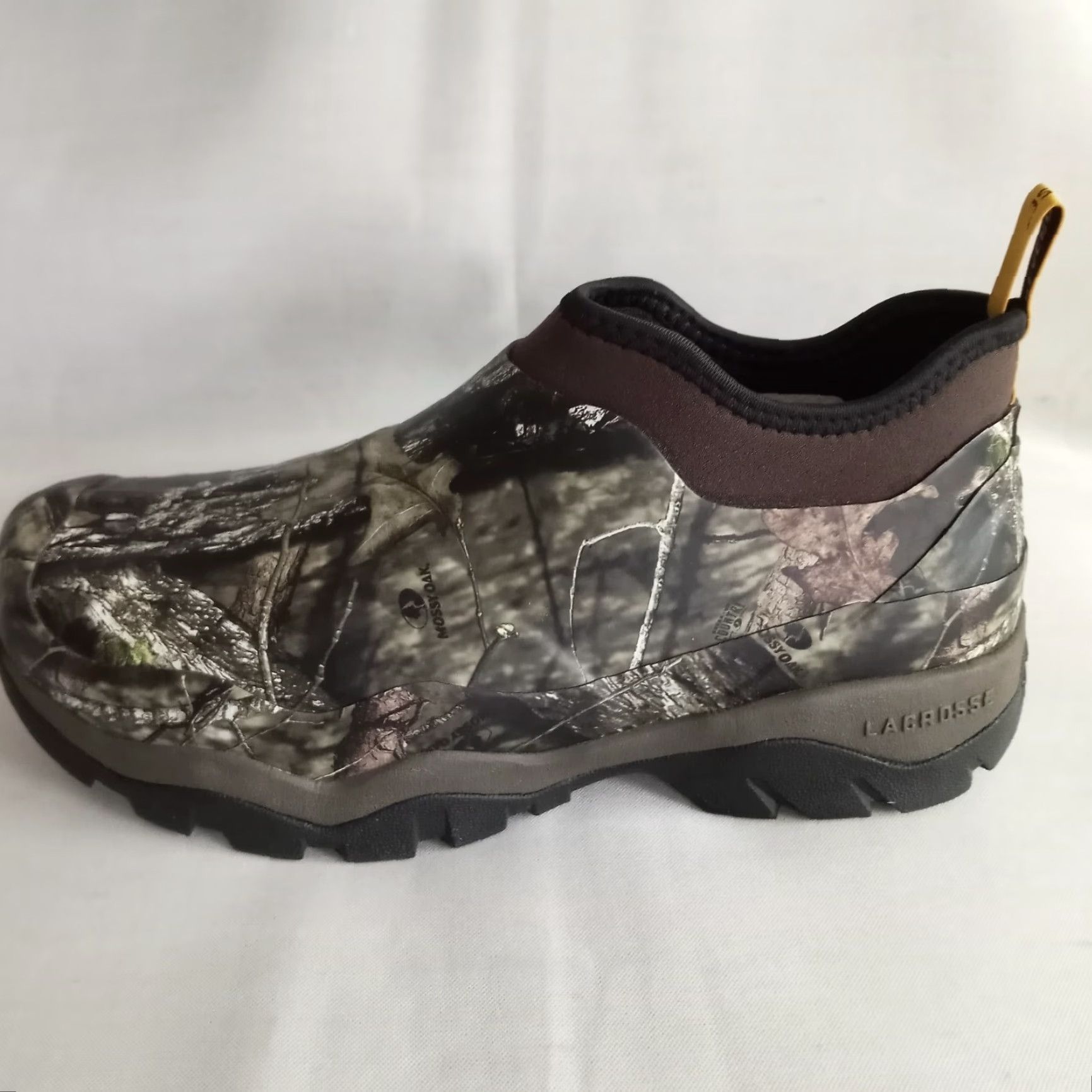 Vintage Lacrosse Boots Mens US 8 4.5" Alpha Muddy Mossy Oak Camo 330020 Camouflage Slip On Rubber Mossy Oak US8 Mens Boots Size US 8 / EU 41 - 3 Thumbnail
