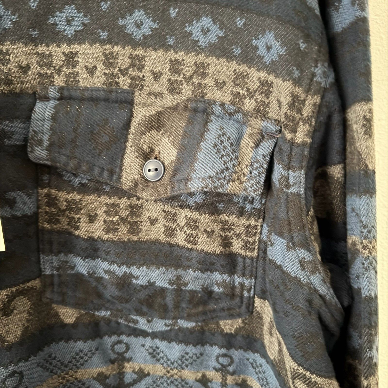 RRL Ralph Lauren Fair Isle Indigo Jacquard Workshirt NEW Size US XL / EU 56 / 4 - 4 Thumbnail