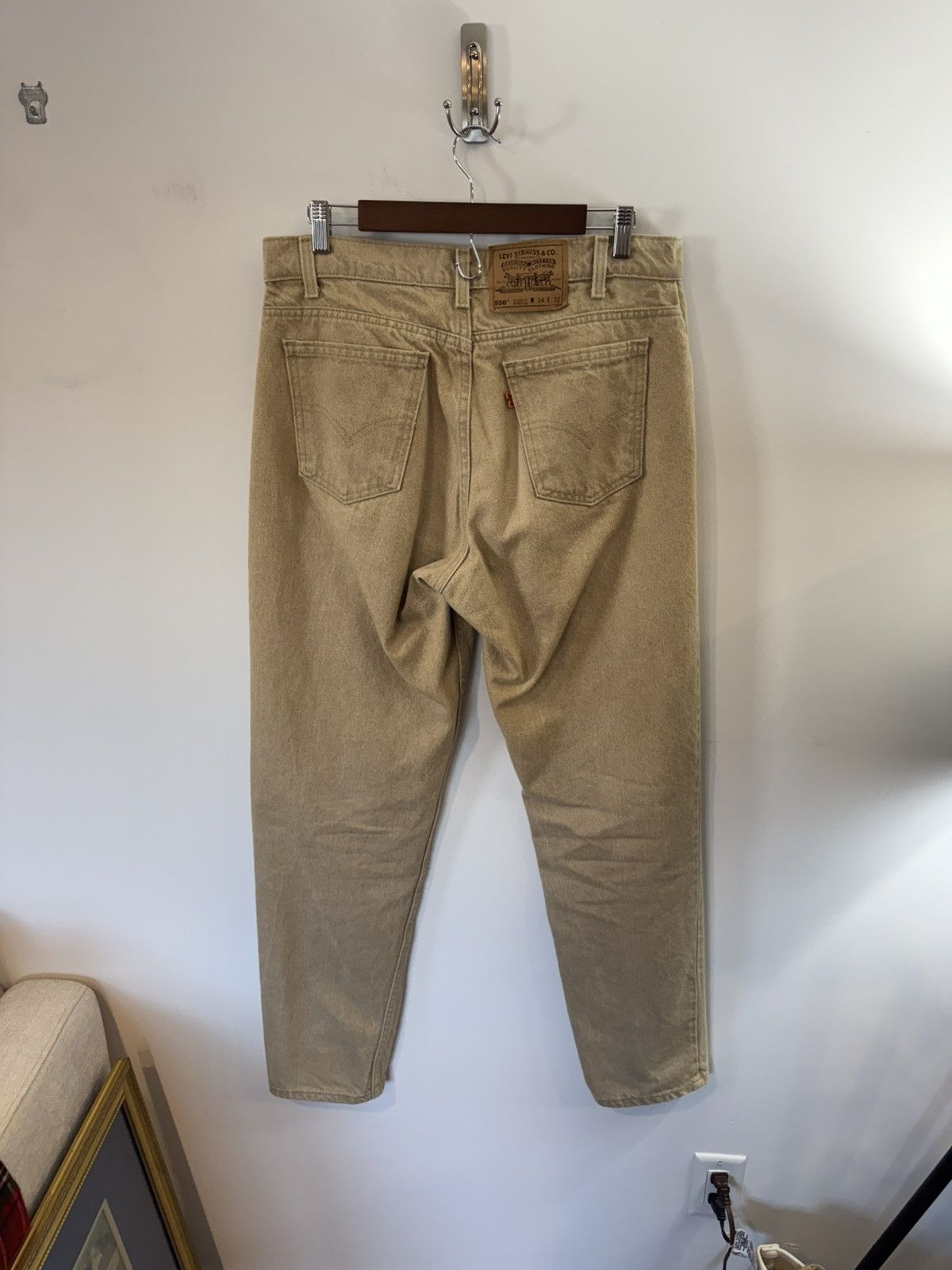 Levi's Vintage Clothing Vintage Levi’s 501 Tan Denim Jeans, W34 x L32, Made in USA Size US 34 / EU 50 - 4 Thumbnail
