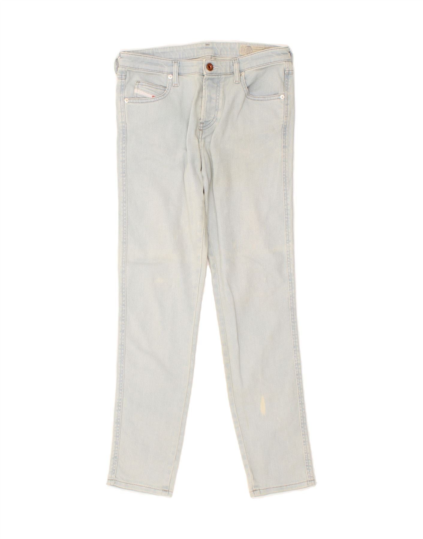 Diesel Womens Babhila Regular Slim Skinny Jeans W29 L30 Blue Cotton Size 42" / US 20 - 1 Thumbnail