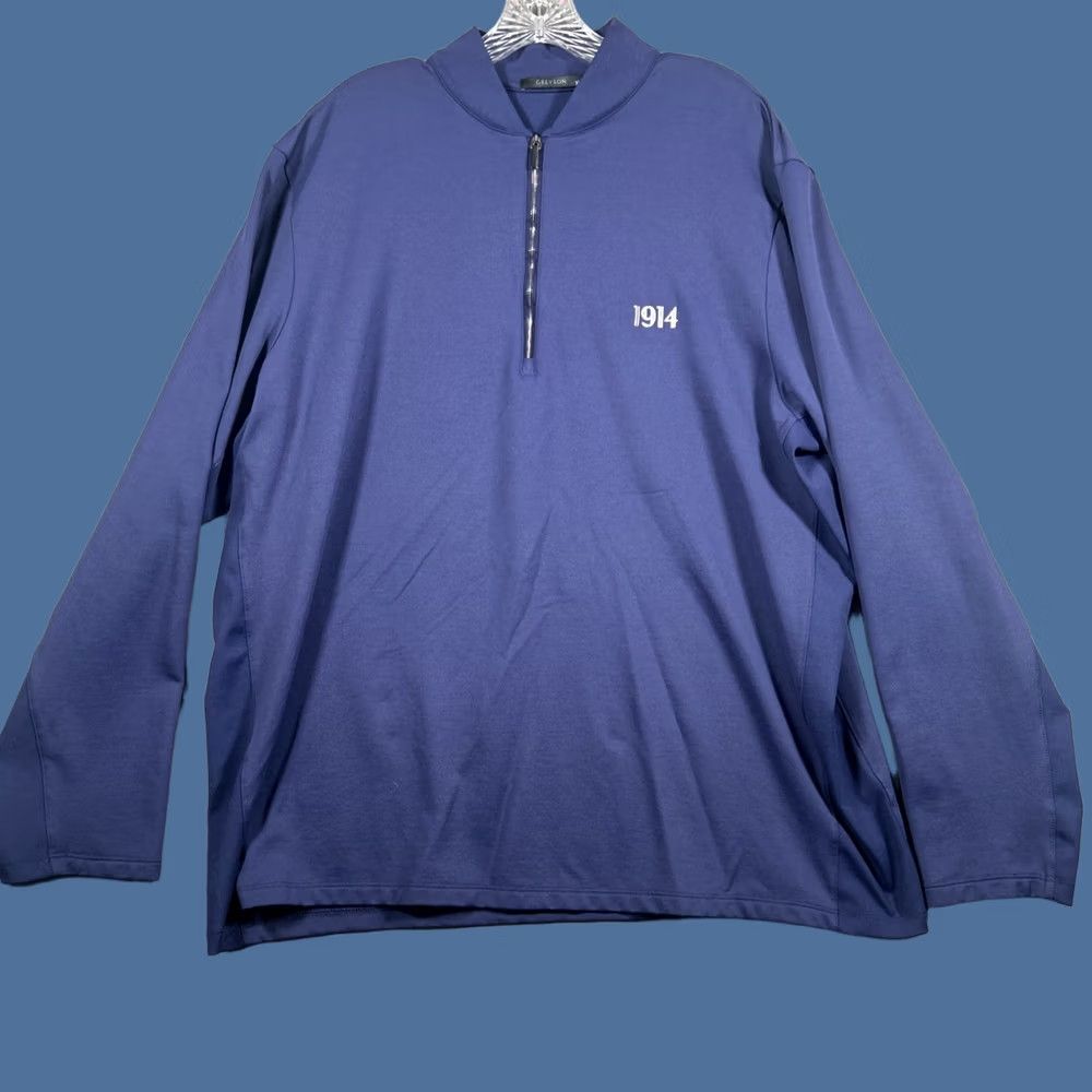 Vintage Greyson Golf Pullover Sweater Mens XXL Blue Performance Stretch 1/4 Zip Size US XXL / EU 58 / 5 - 1 Thumbnail