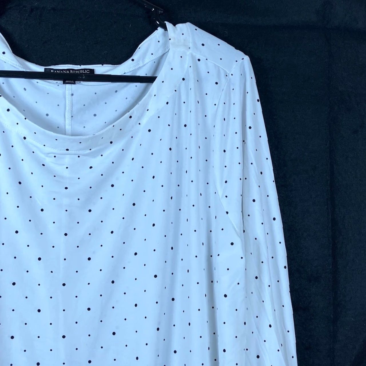 Banana Republic Banana Republic Blouse White Black Polka Dot Round Neck 3/4 Sleeve XL Womens Casual Workwear Size XL / US 12-14 / IT 48-50 - 5 Thumbnail