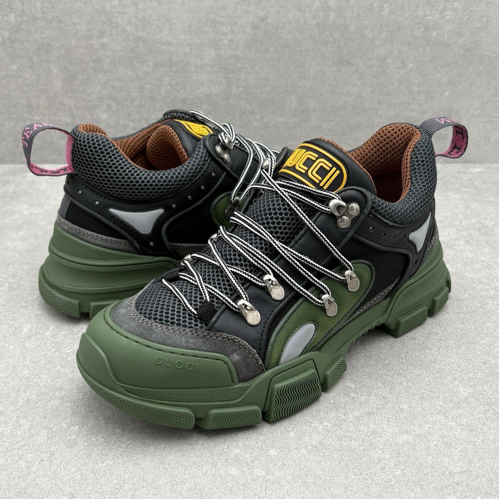 GUCCI SEGA Flsshtrek Green Black Sneaker Size 10.5G / 11 US Mens Gucci Flashtrek SEGA Green Sneaker US Size 9.5 | Grailed main image 2