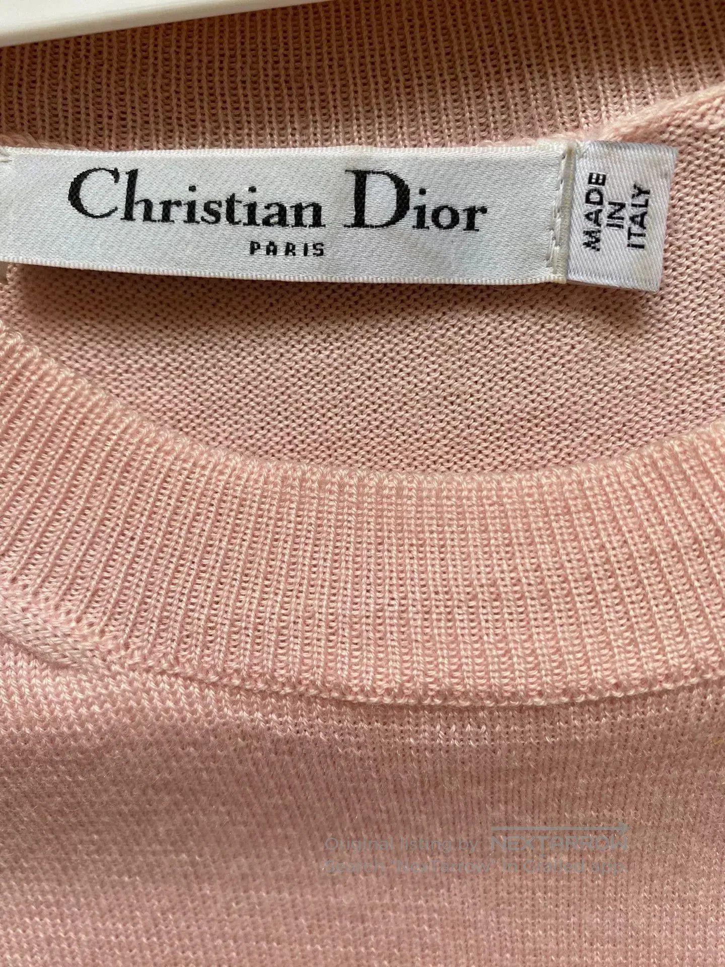 Dior pink dior knitted top with floral details. Size M / US 6-8 / IT 42-44 - 3 Thumbnail