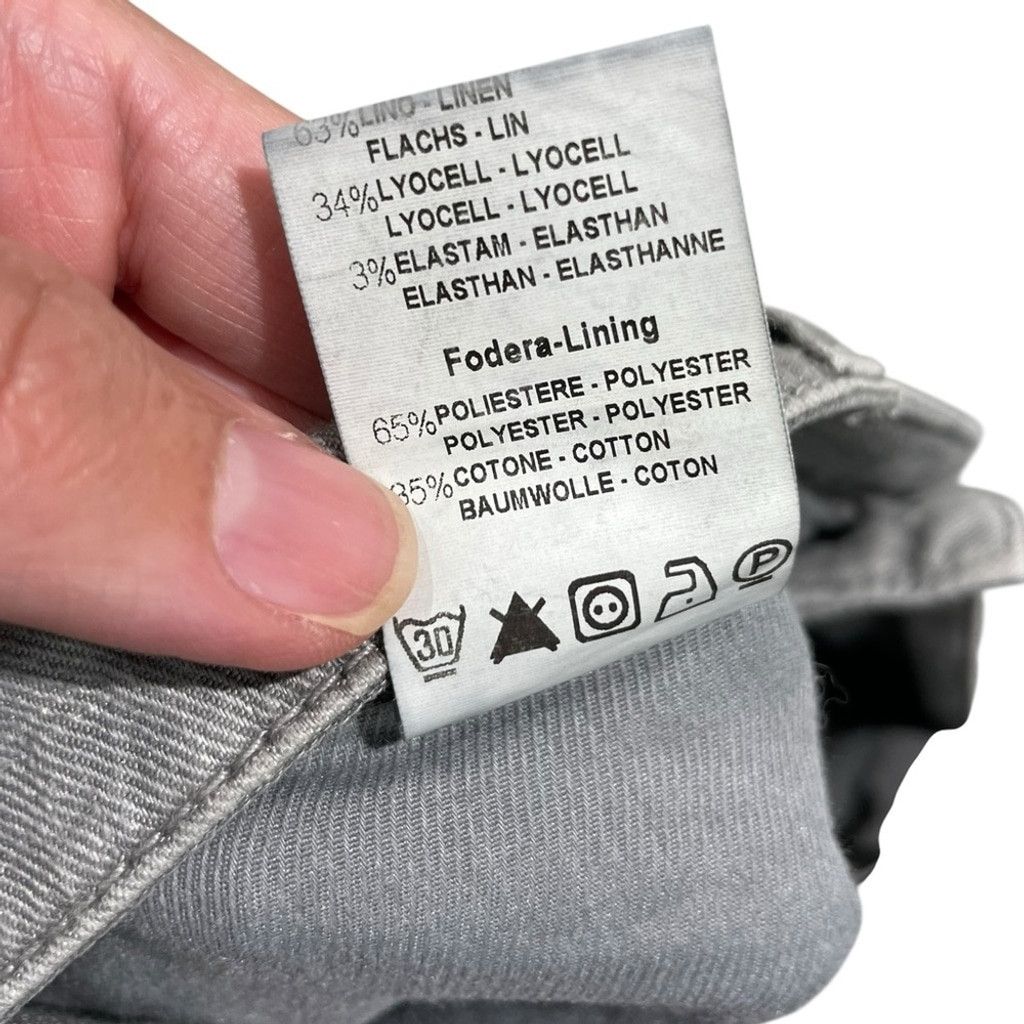 Transit Uomo Transit UOMO Grey Green Italian Linen Jean Size M ( US 34) Size US 34 / EU 50 - 6 Thumbnail