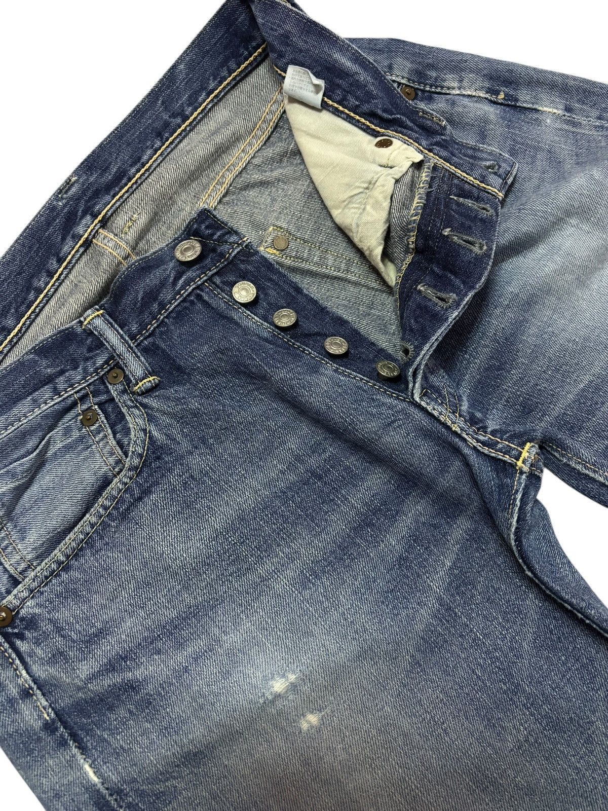 Japanese Brand Vtg 90s Warehouse Japan Dubbleworks Selvedge Distress Jeans Size US 29 - 6 Thumbnail